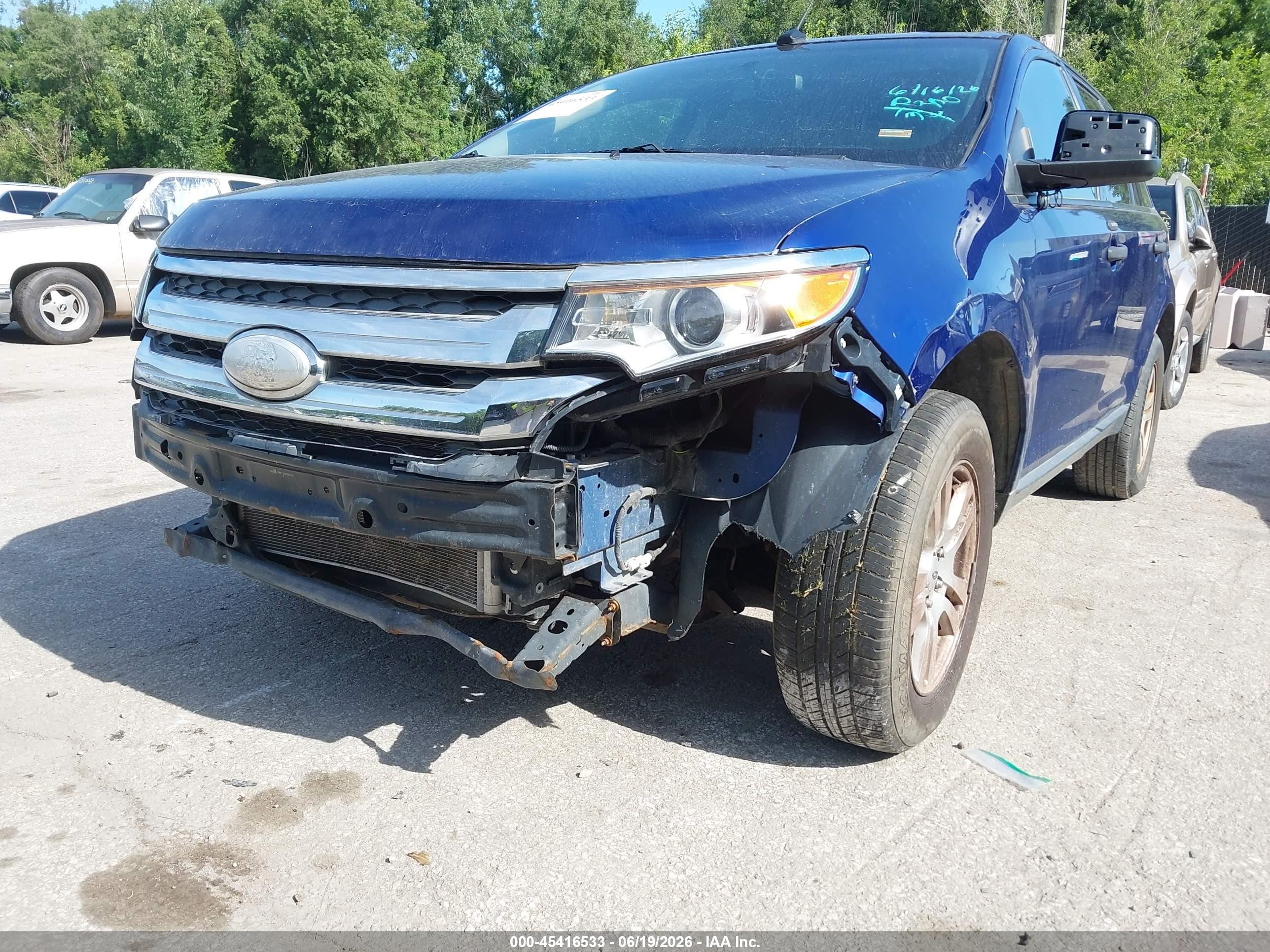 2013 Ford Edge Se Blue vin: 2FMDK3GC0DBA13120