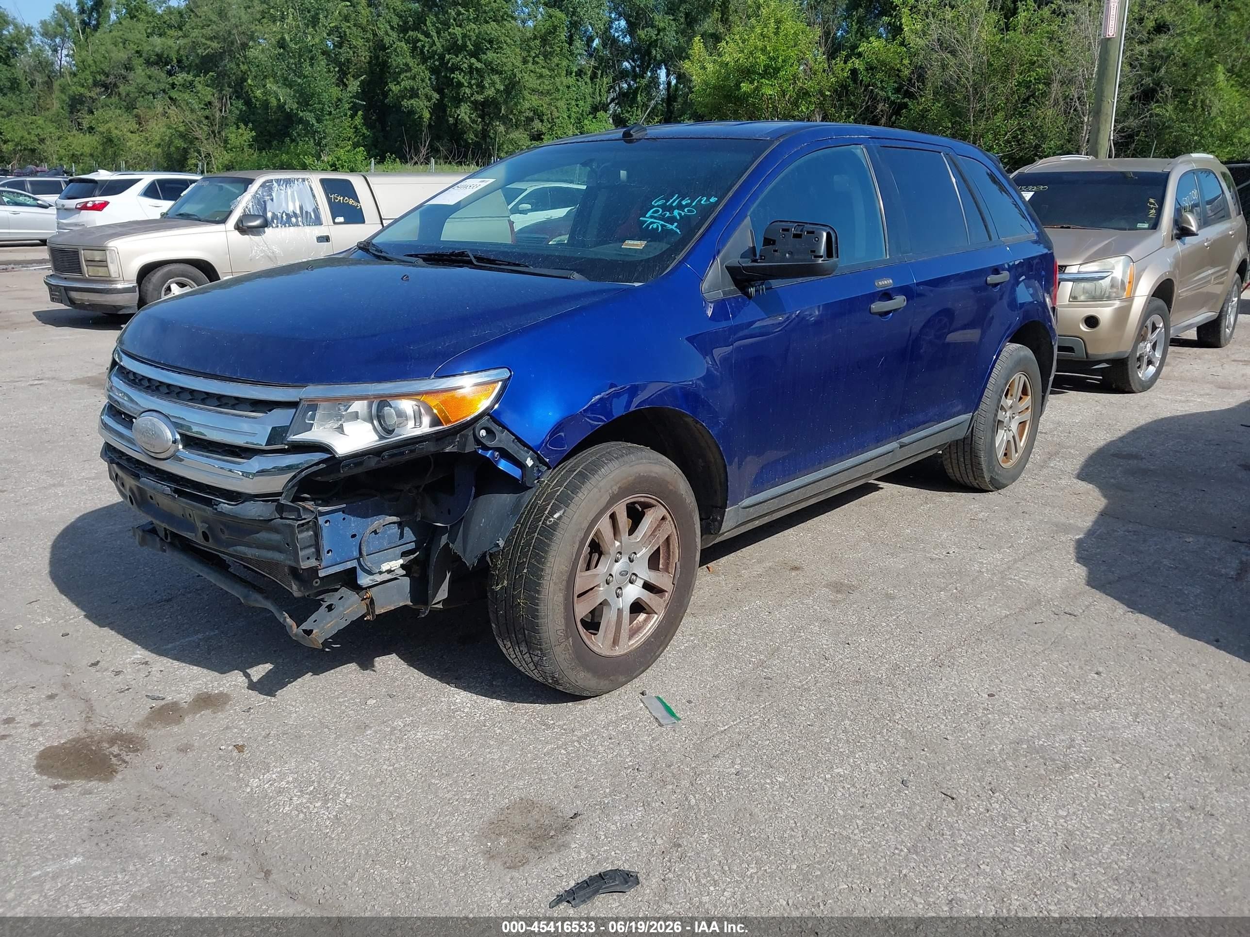 2013 Ford Edge Se Blue vin: 2FMDK3GC0DBA13120
