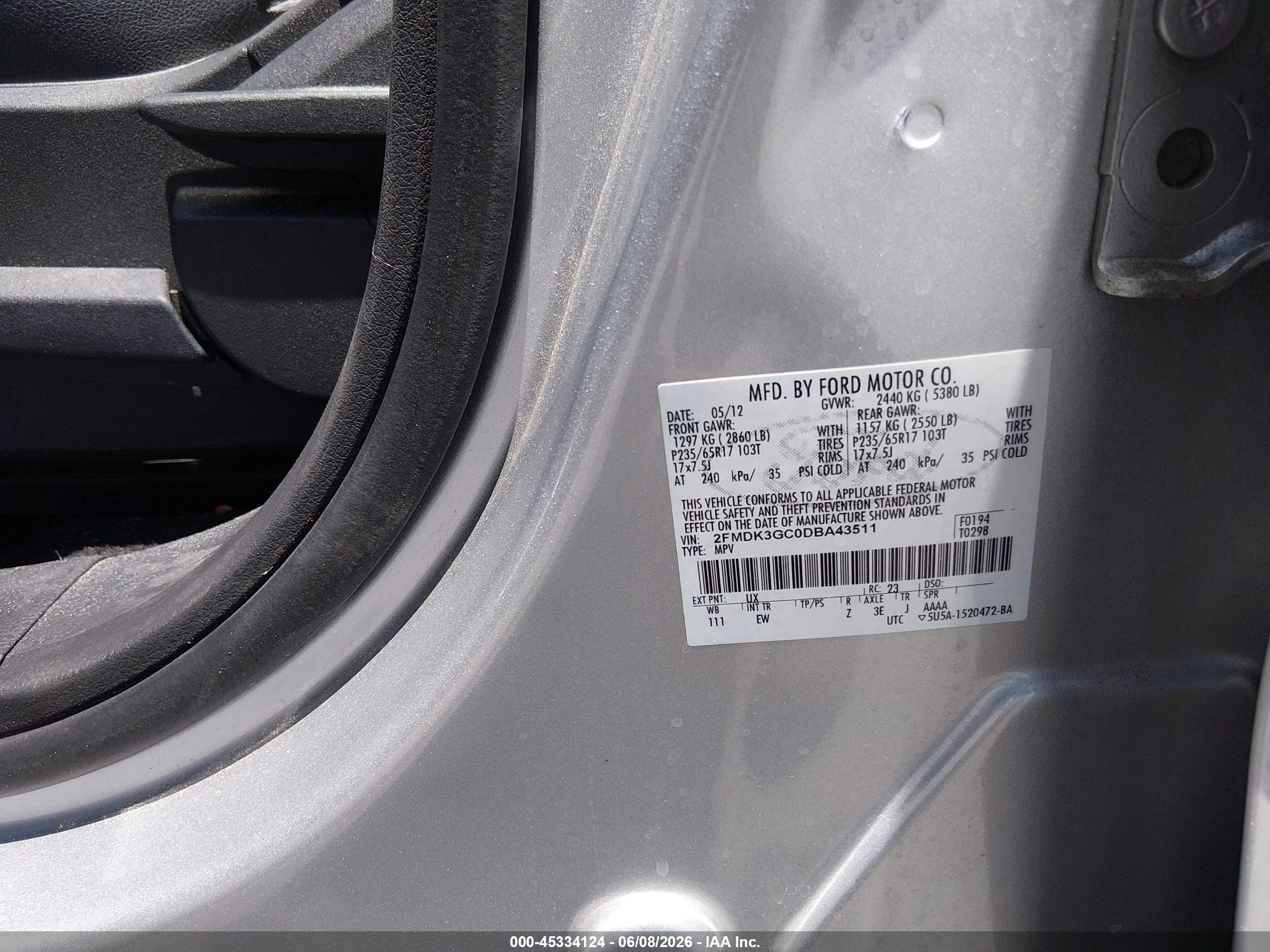 2013 Ford Edge Se Silver vin: 2FMDK3GC0DBA43511