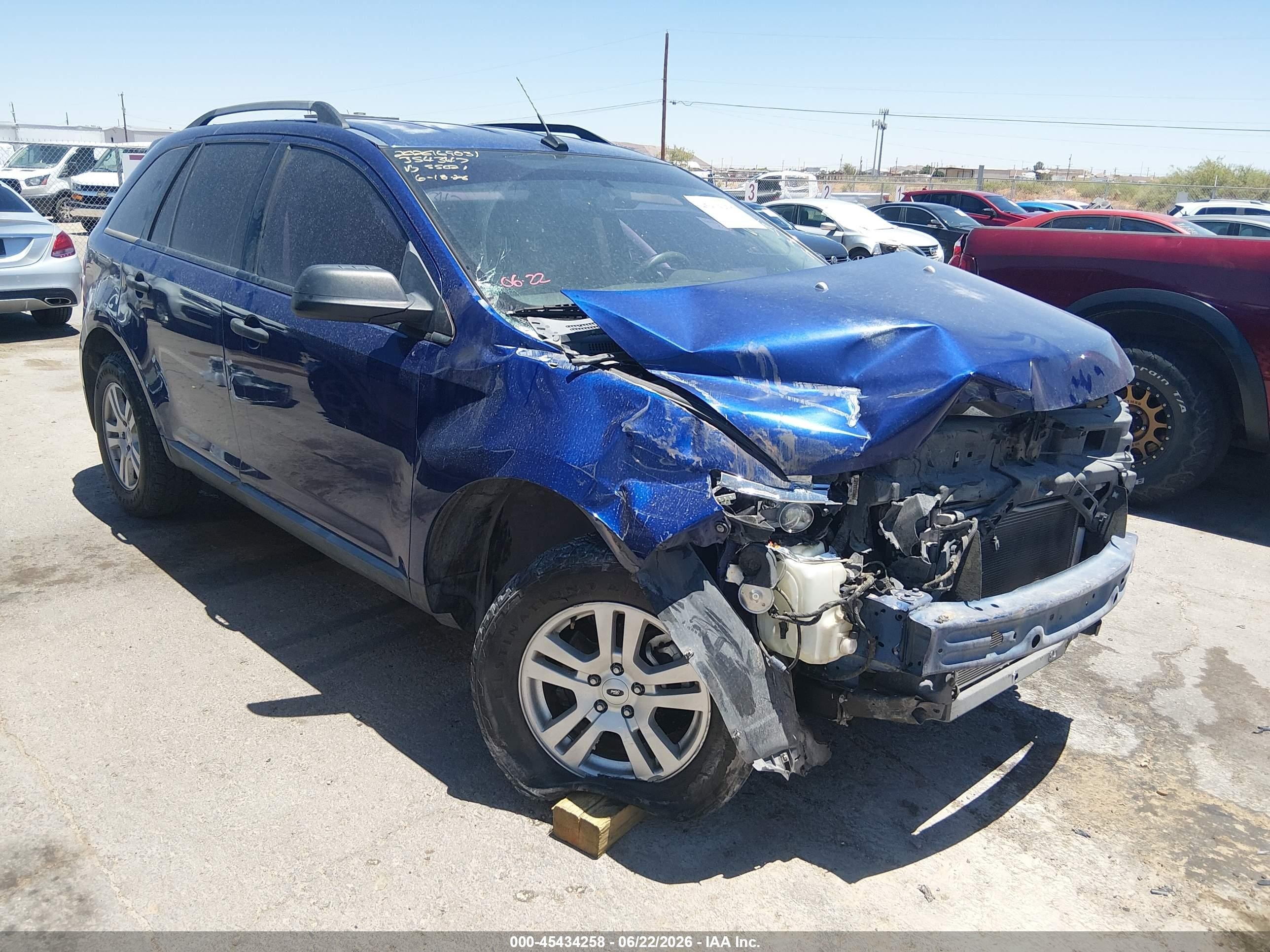 2013 Ford Edge Se Blue vin: 2FMDK3GC0DBA58347