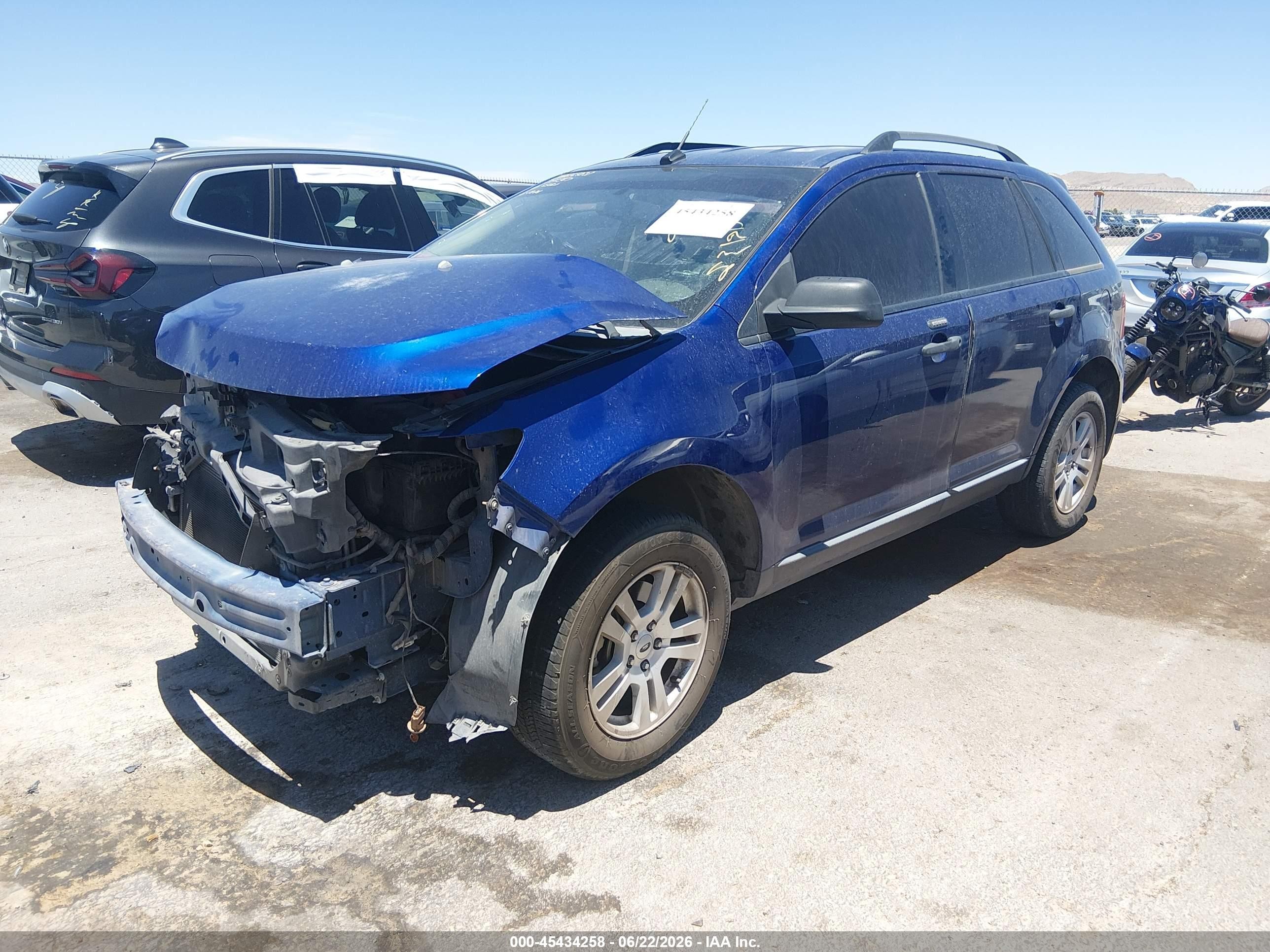 2013 Ford Edge Se Blue vin: 2FMDK3GC0DBA58347