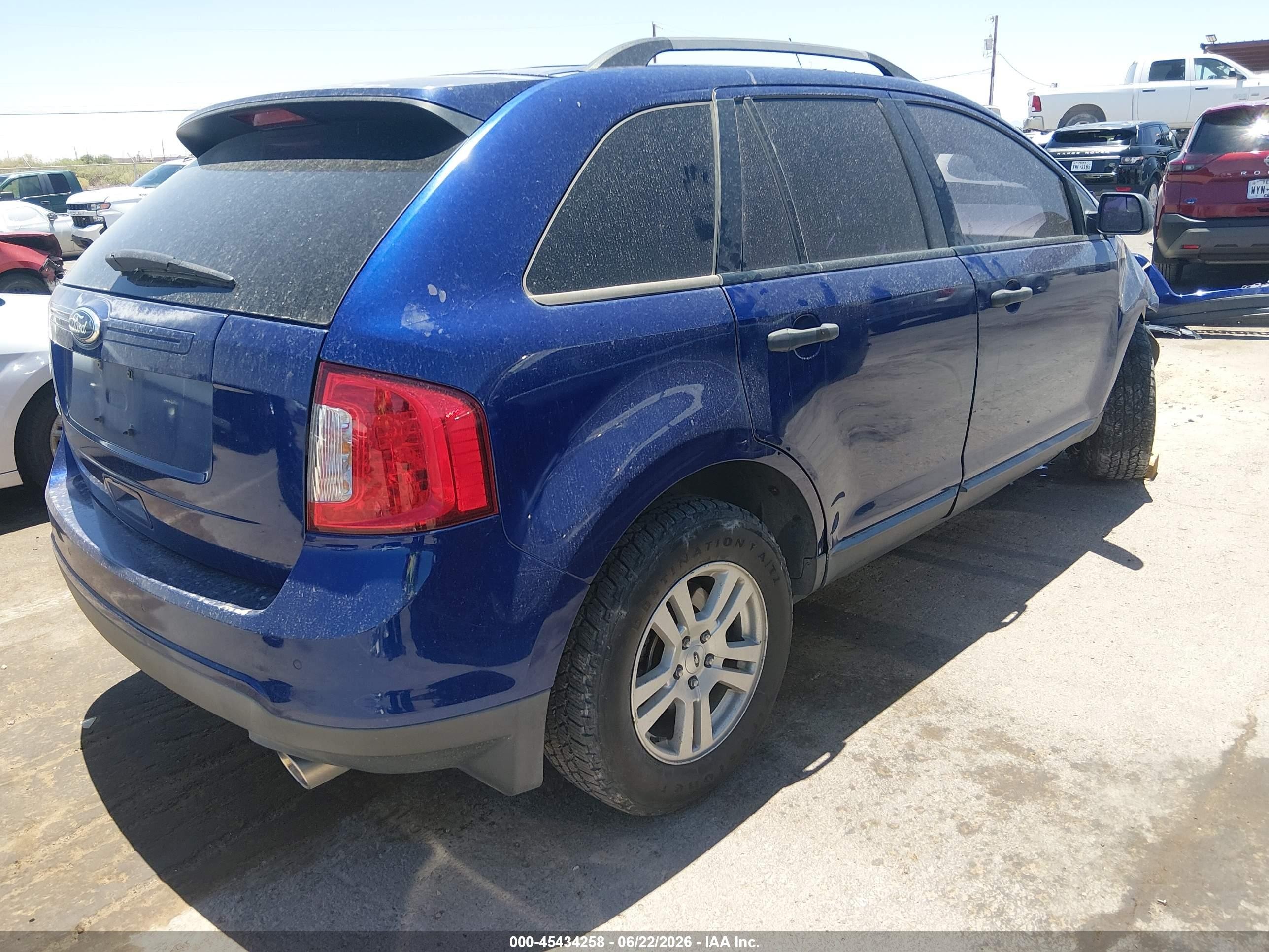 2013 Ford Edge Se Blue vin: 2FMDK3GC0DBA58347