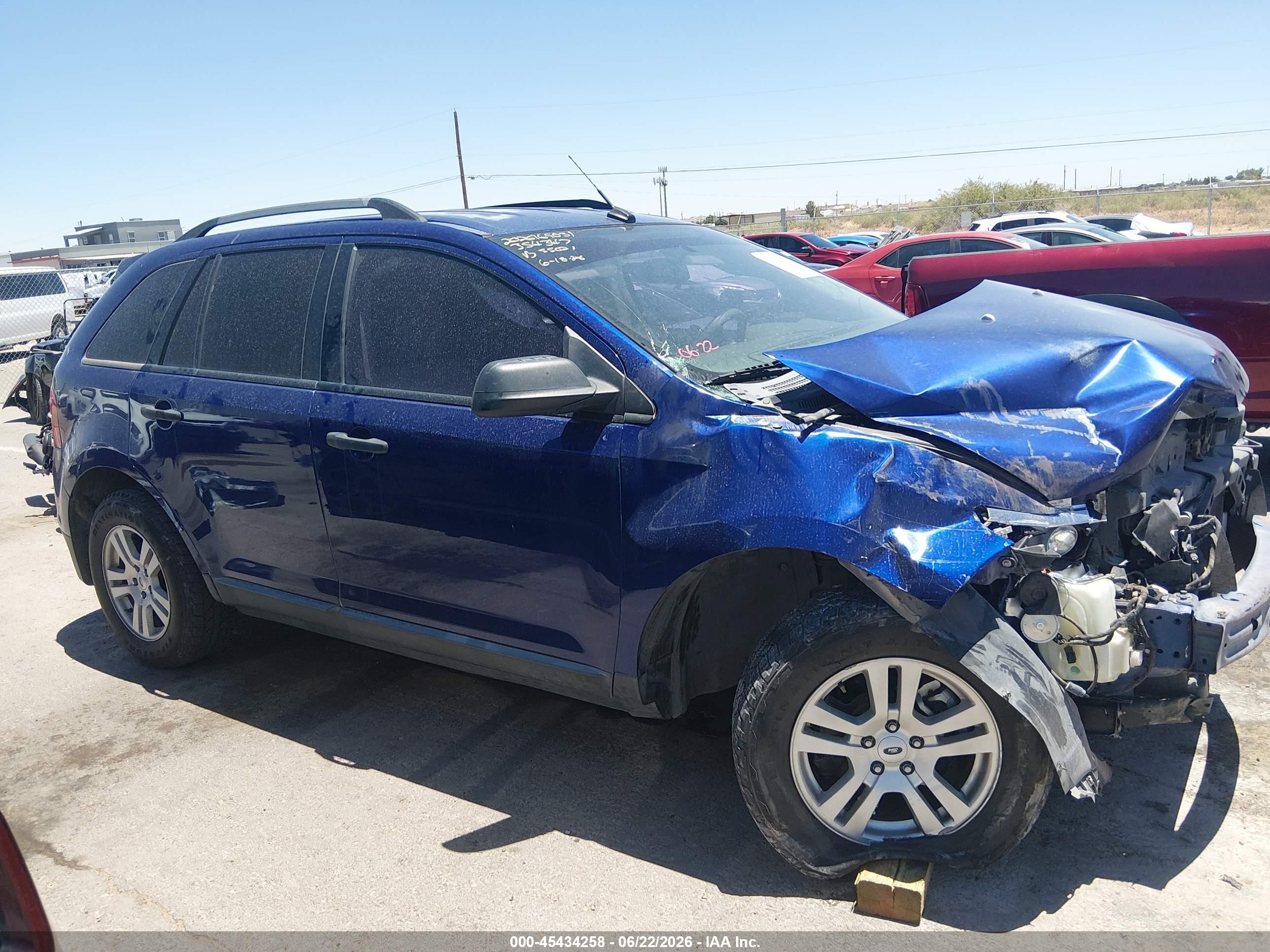 2013 Ford Edge Se Blue vin: 2FMDK3GC0DBA58347