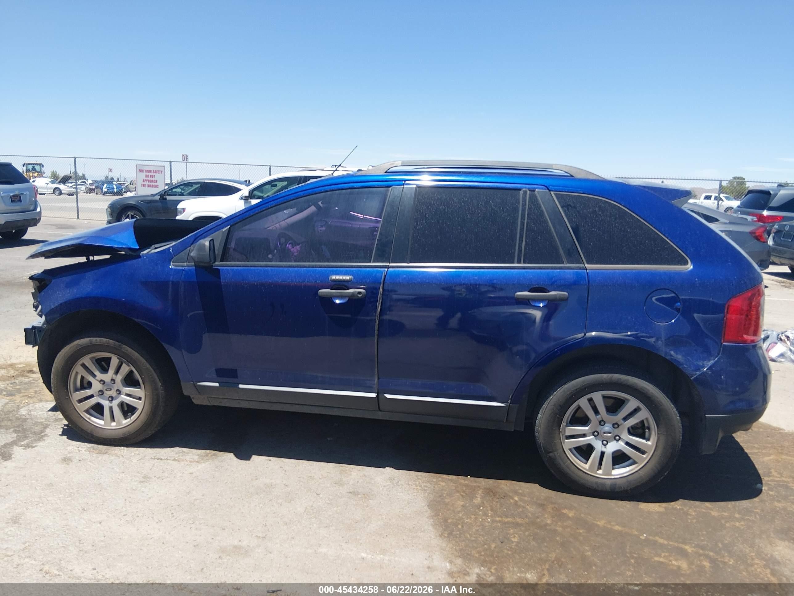 2013 Ford Edge Se Blue vin: 2FMDK3GC0DBA58347