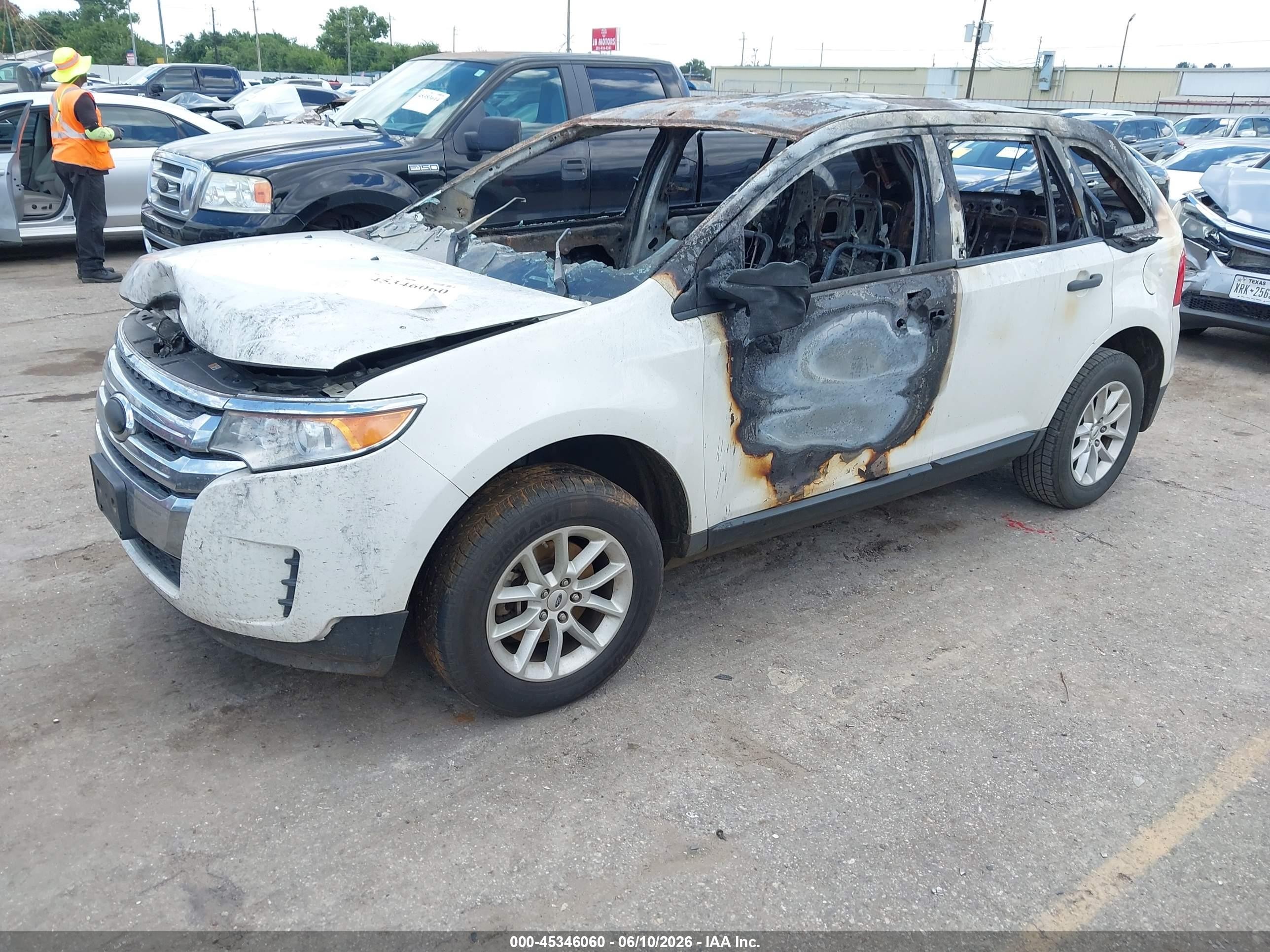 2013 Ford Edge Se White vin: 2FMDK3GC0DBB36934
