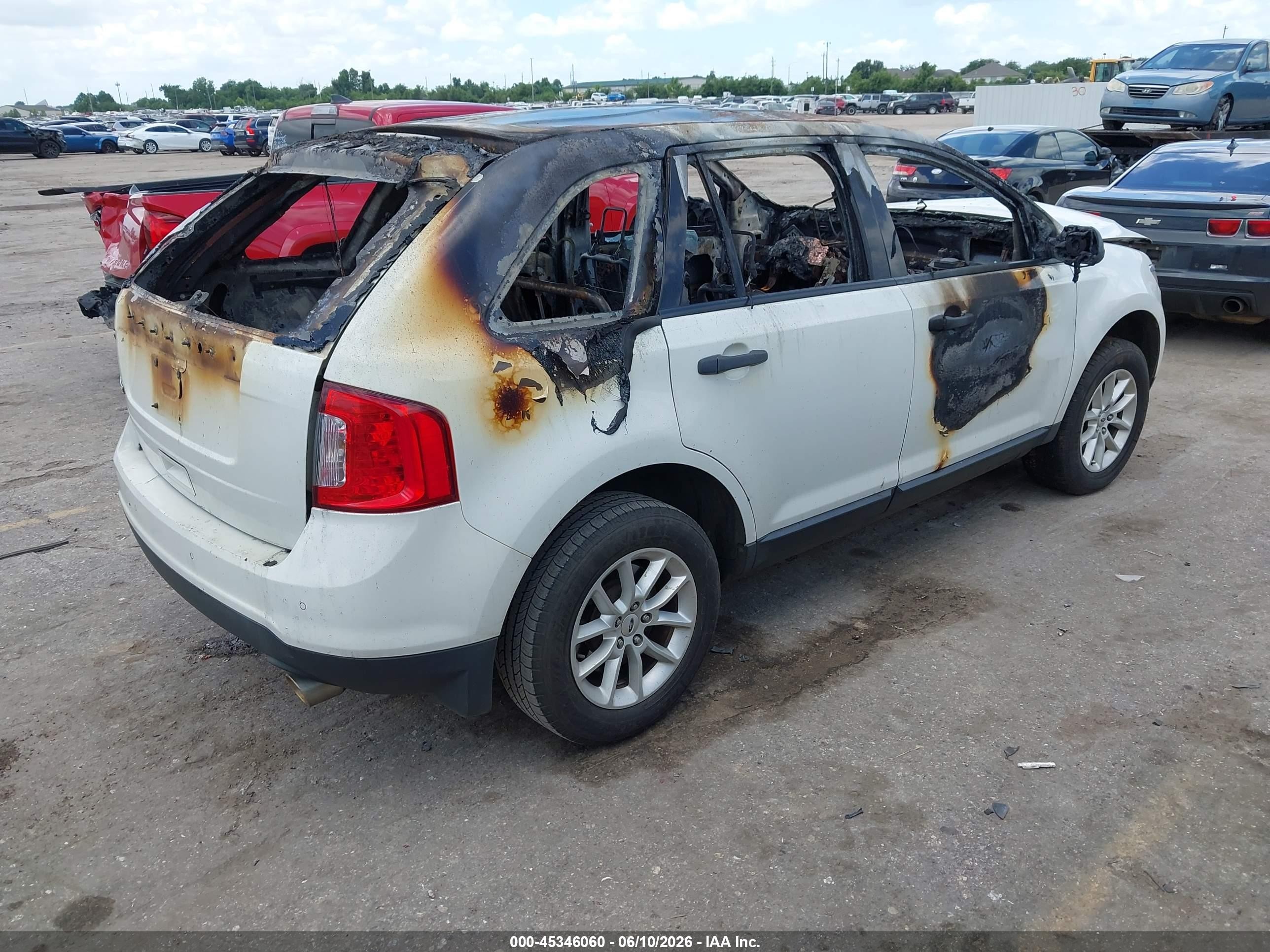 2013 Ford Edge Se White vin: 2FMDK3GC0DBB36934