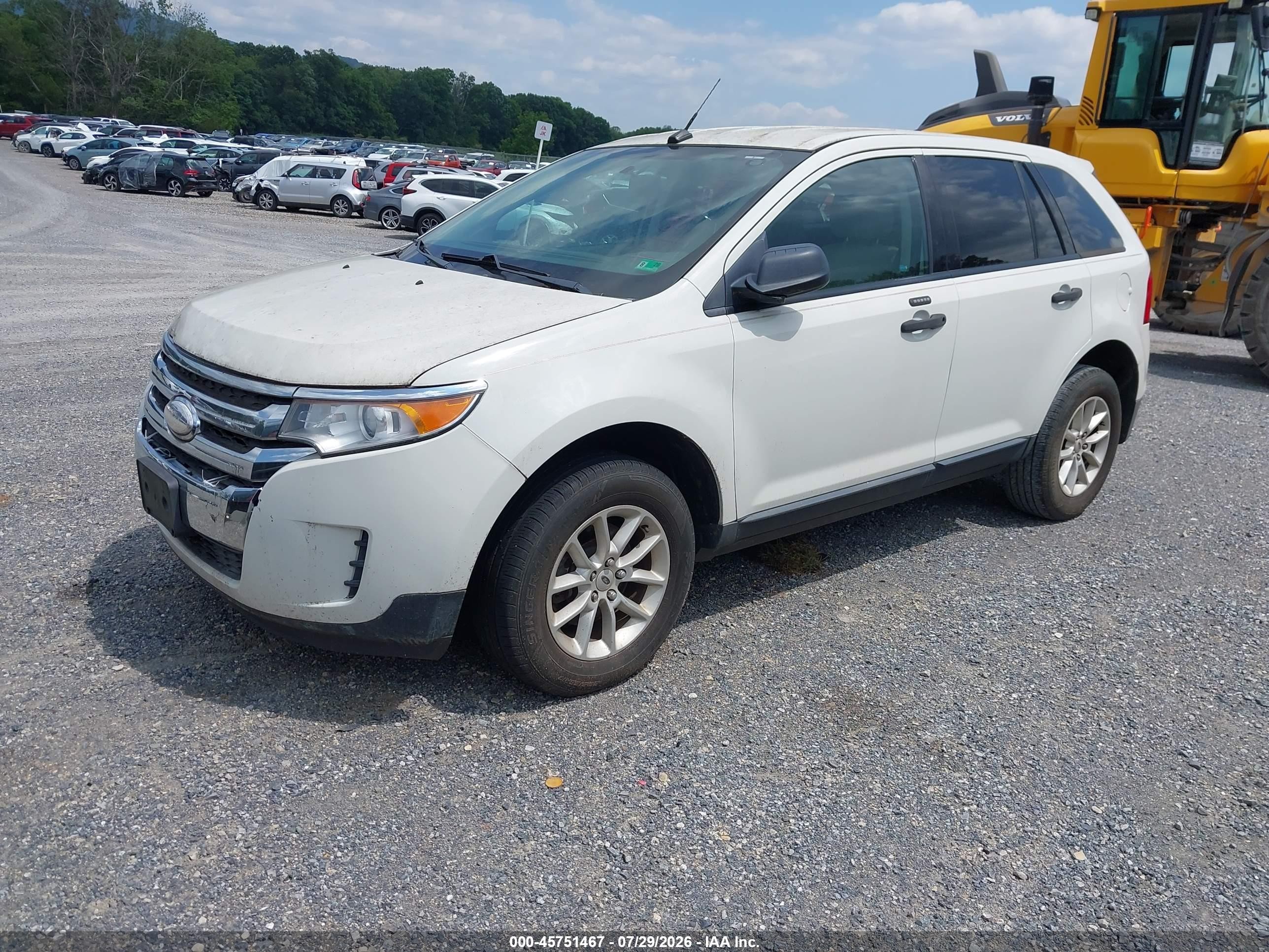 2013 Ford Edge Se White vin: 2FMDK3GC0DBC33518
