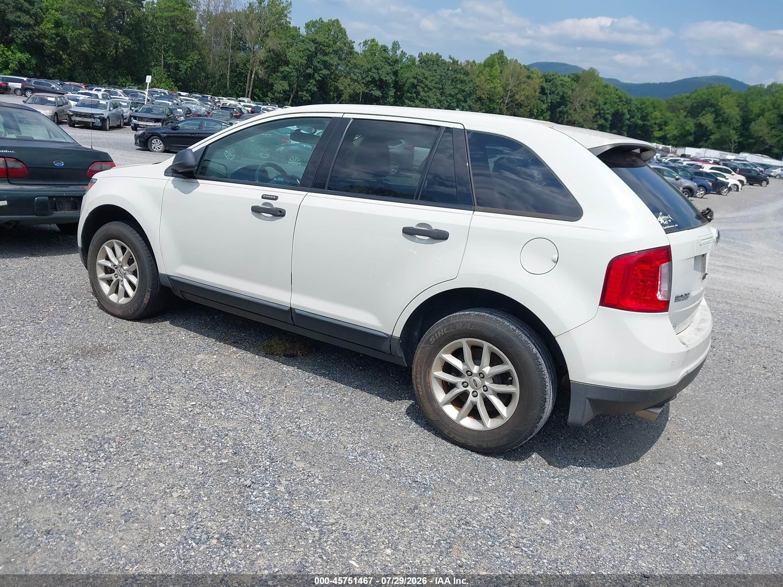 2013 Ford Edge Se White vin: 2FMDK3GC0DBC33518