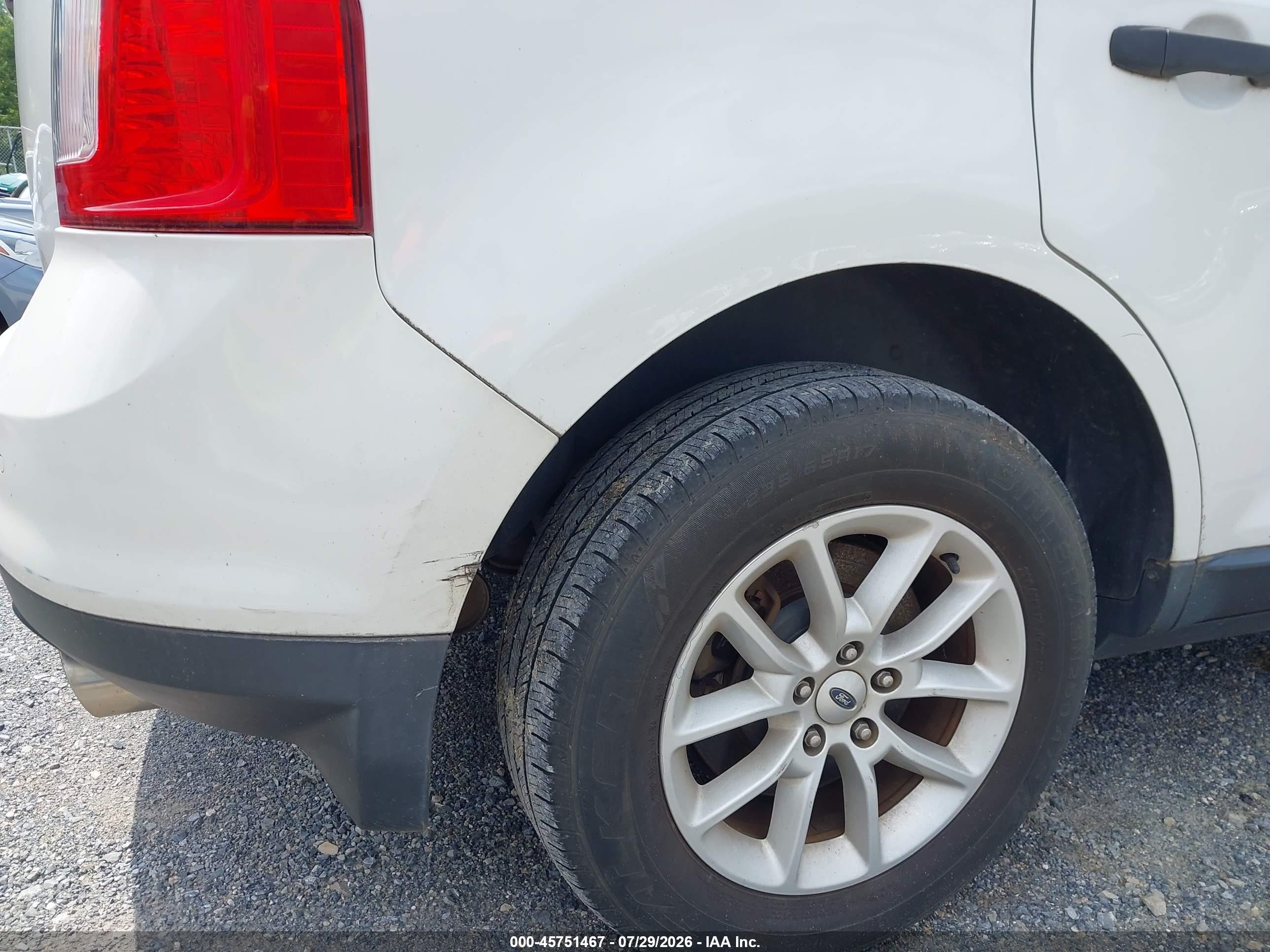 2013 Ford Edge Se White vin: 2FMDK3GC0DBC33518