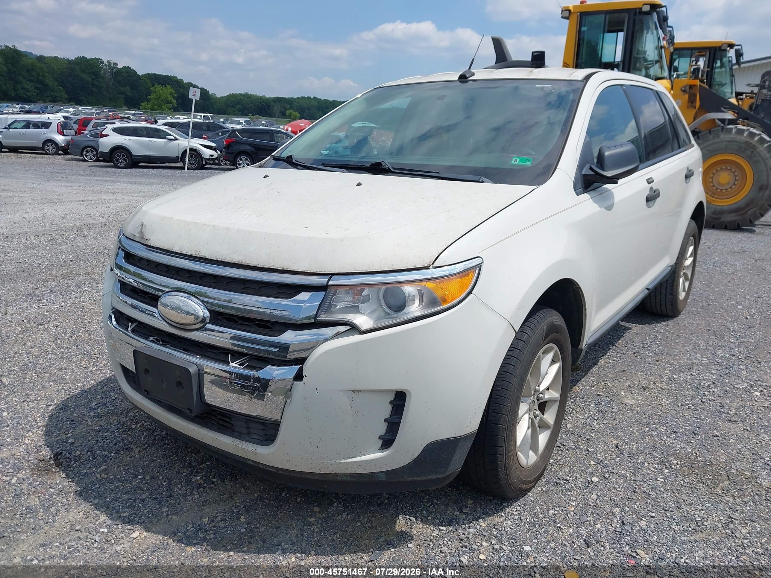 2013 Ford Edge Se White vin: 2FMDK3GC0DBC33518