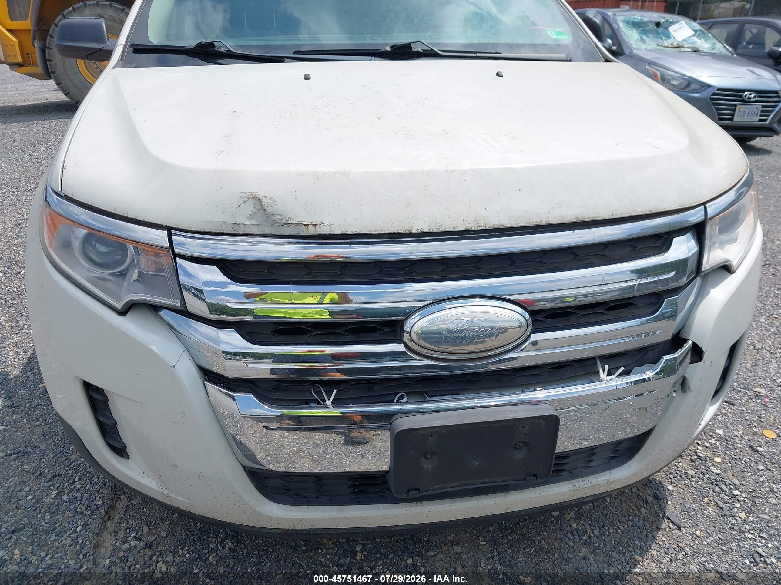 2013 Ford Edge Se White vin: 2FMDK3GC0DBC33518