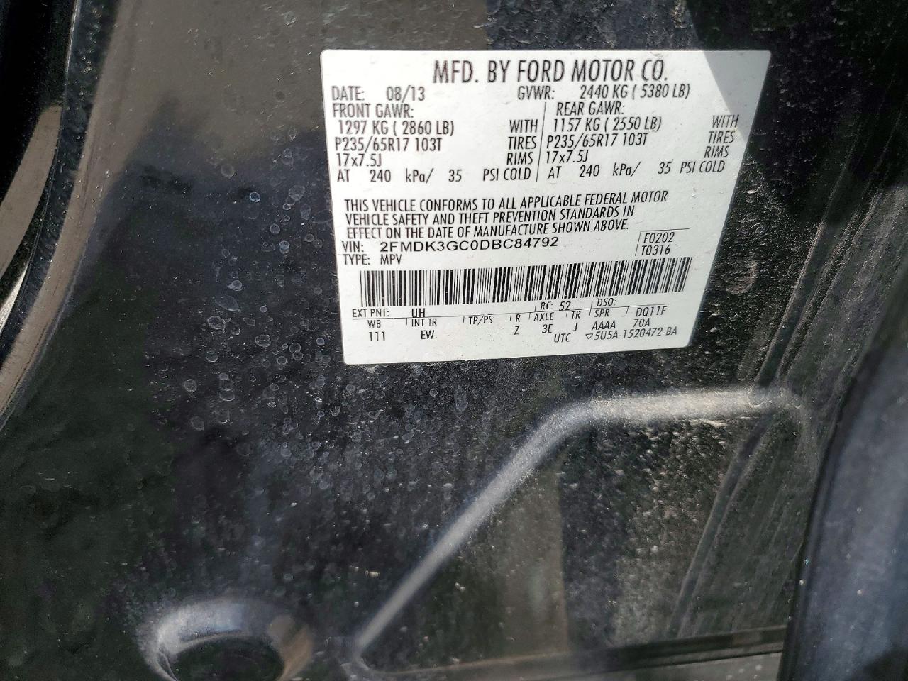 2013 Ford Edge Se Black vin: 2FMDK3GC0DBC84792