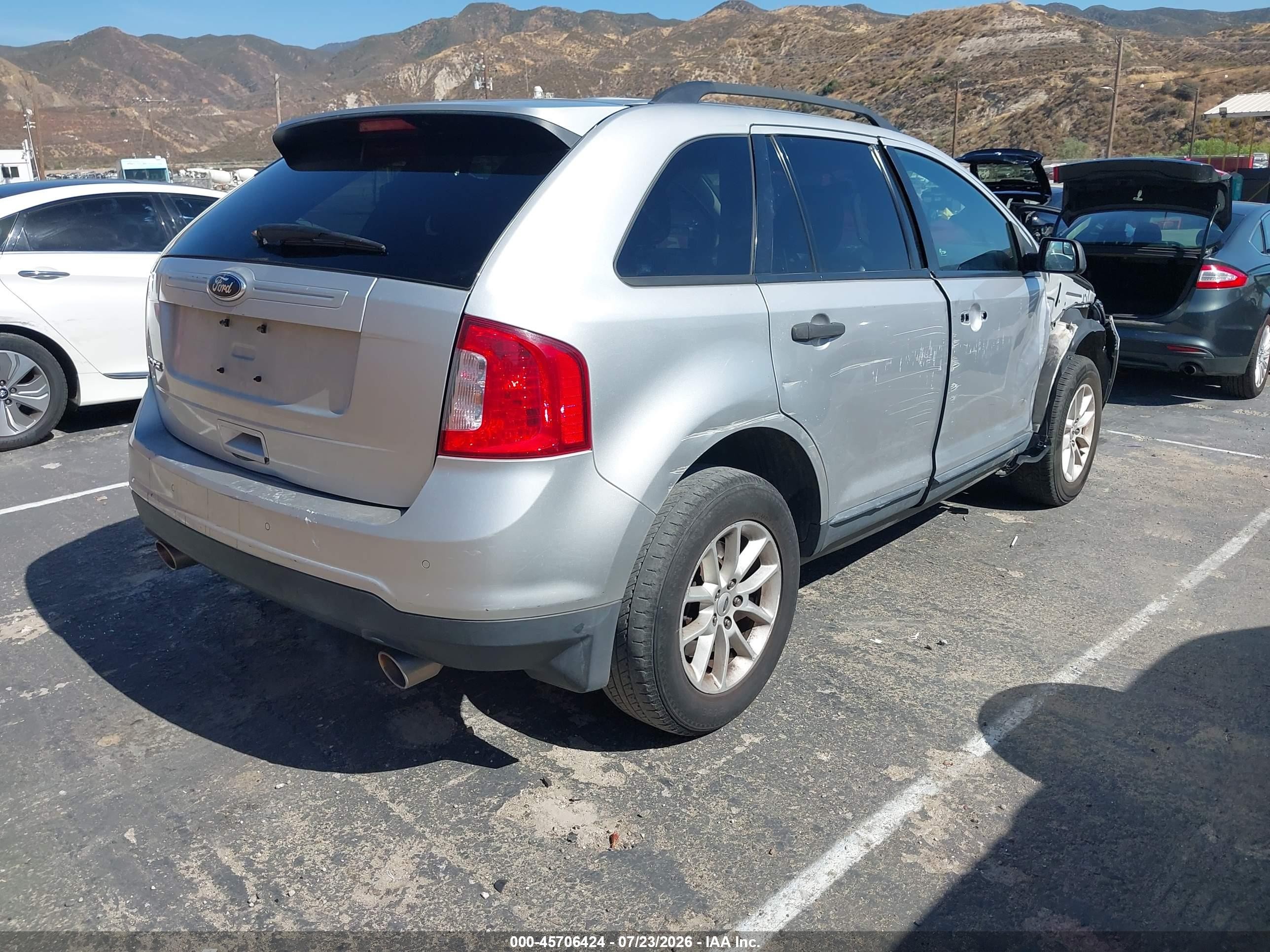 2013 Ford Edge Se Silver vin: 2FMDK3GC0DBE38143