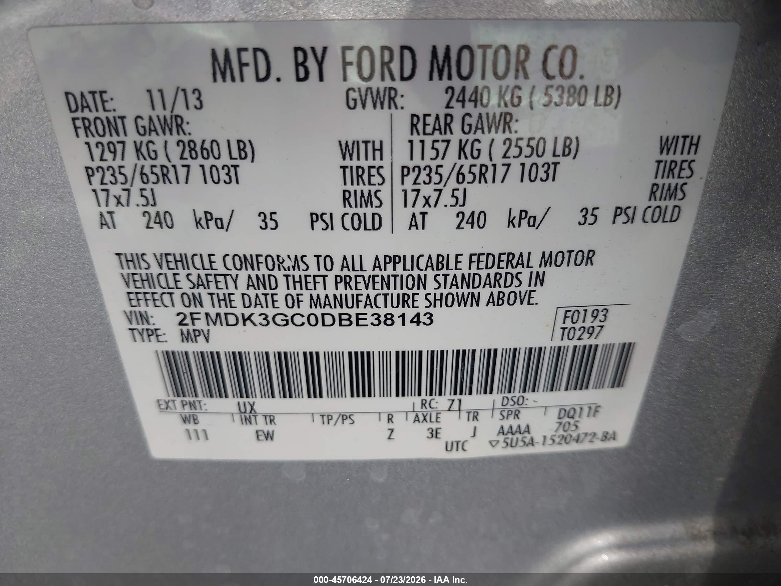 2013 Ford Edge Se Silver vin: 2FMDK3GC0DBE38143
