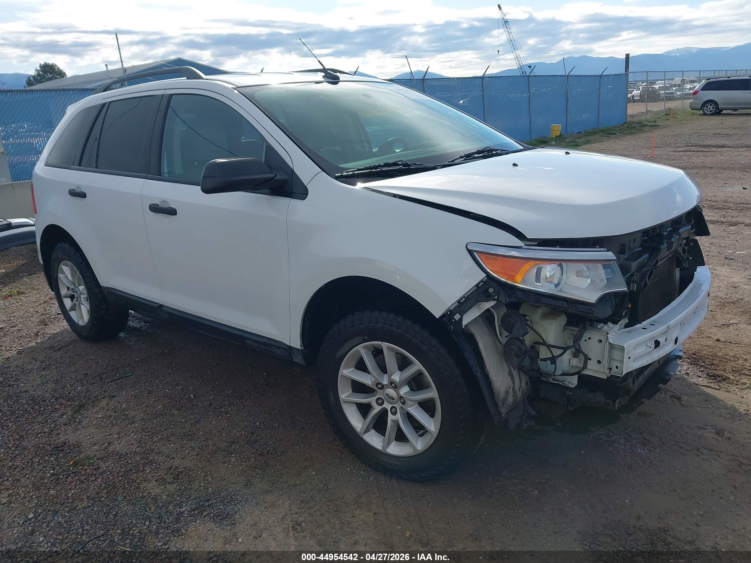 2014 Ford Edge Se White vin: 2FMDK3GC0EBA25415