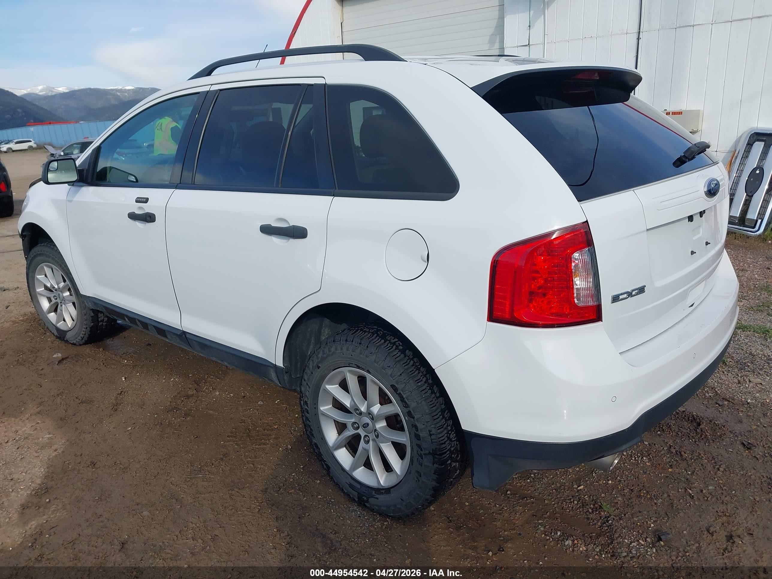 2014 Ford Edge Se White vin: 2FMDK3GC0EBA25415