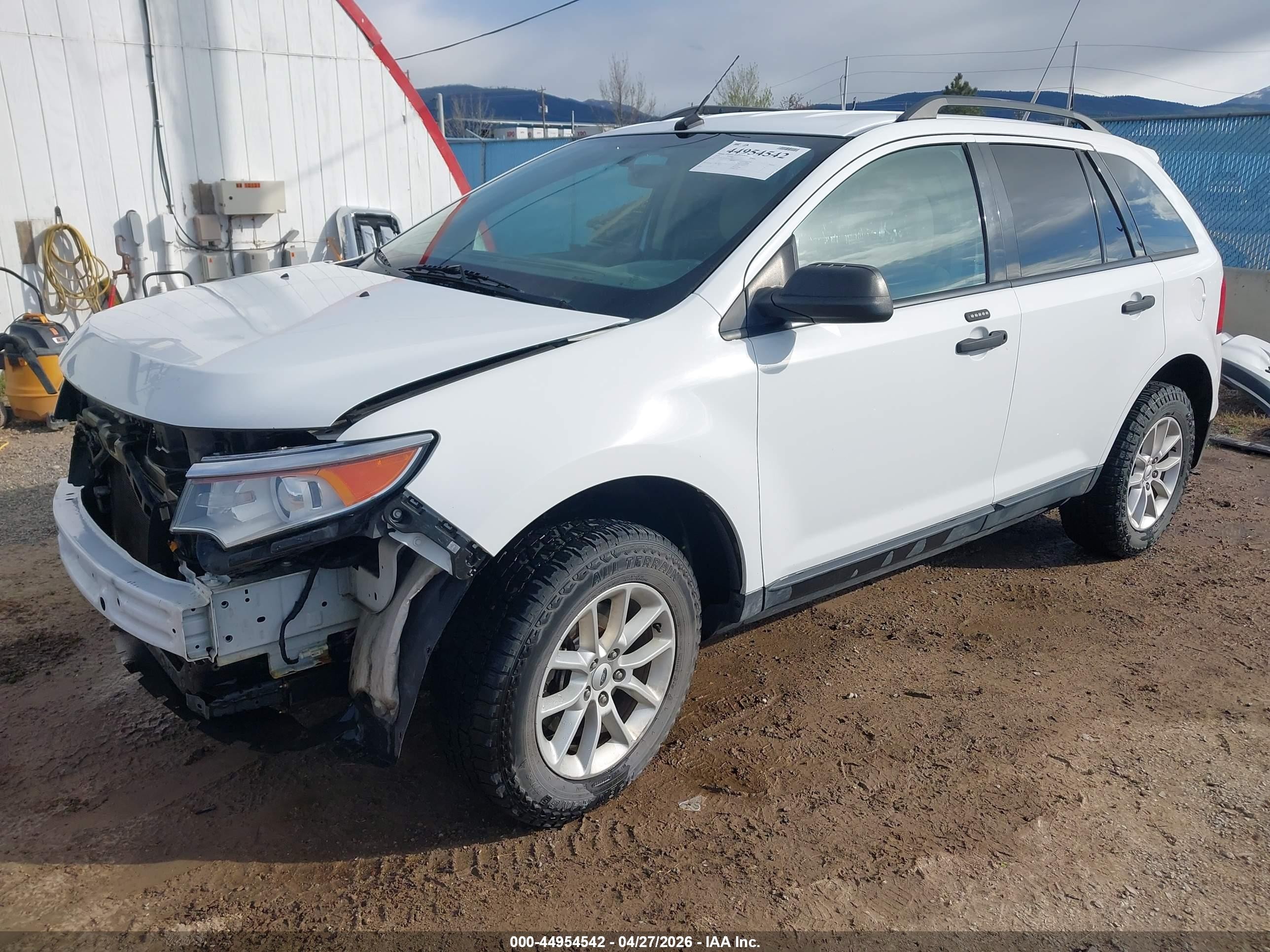 2014 Ford Edge Se White vin: 2FMDK3GC0EBA25415