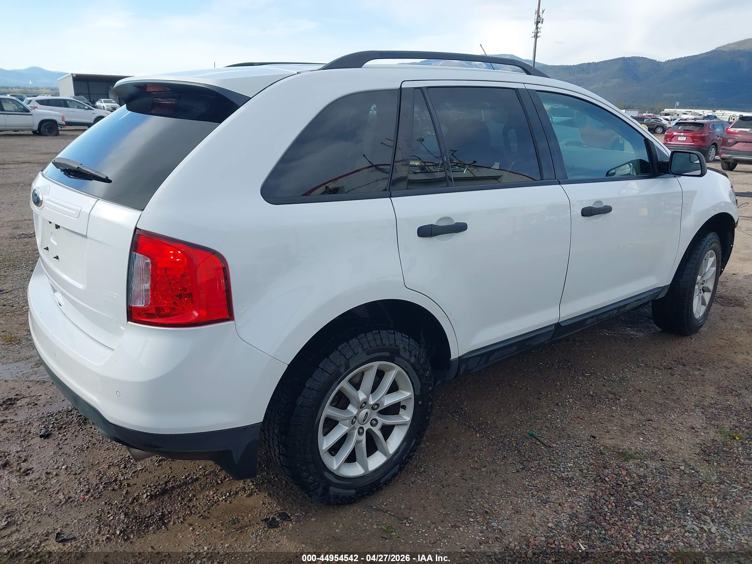 2014 Ford Edge Se White vin: 2FMDK3GC0EBA25415