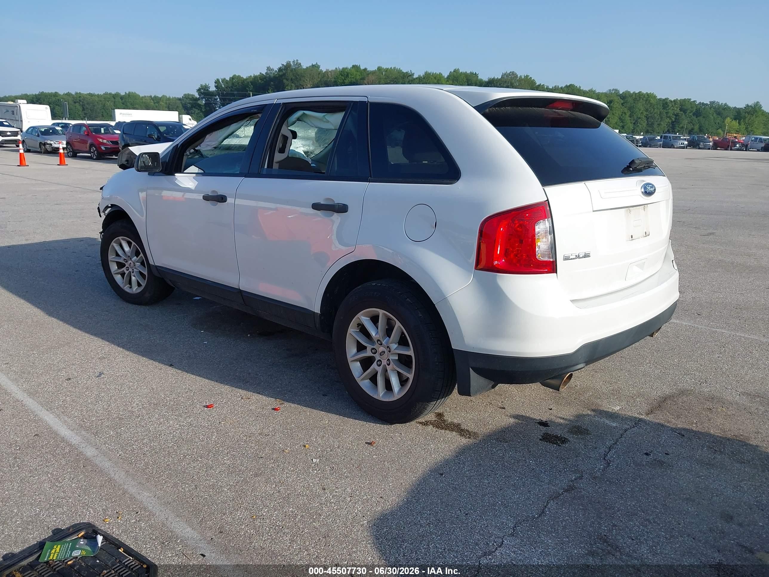 2014 Ford Edge Se White vin: 2FMDK3GC0EBA65820