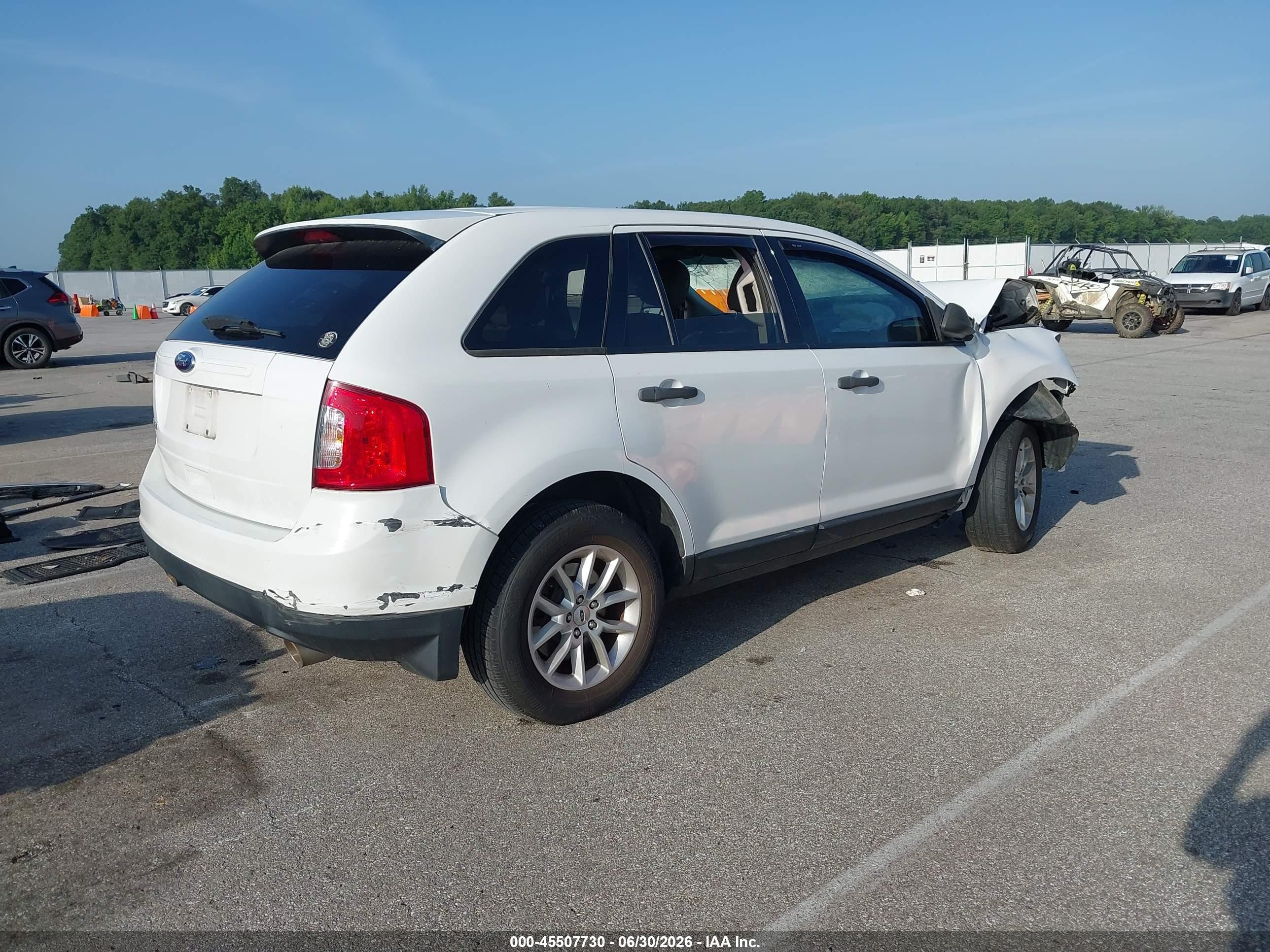2014 Ford Edge Se White vin: 2FMDK3GC0EBA65820
