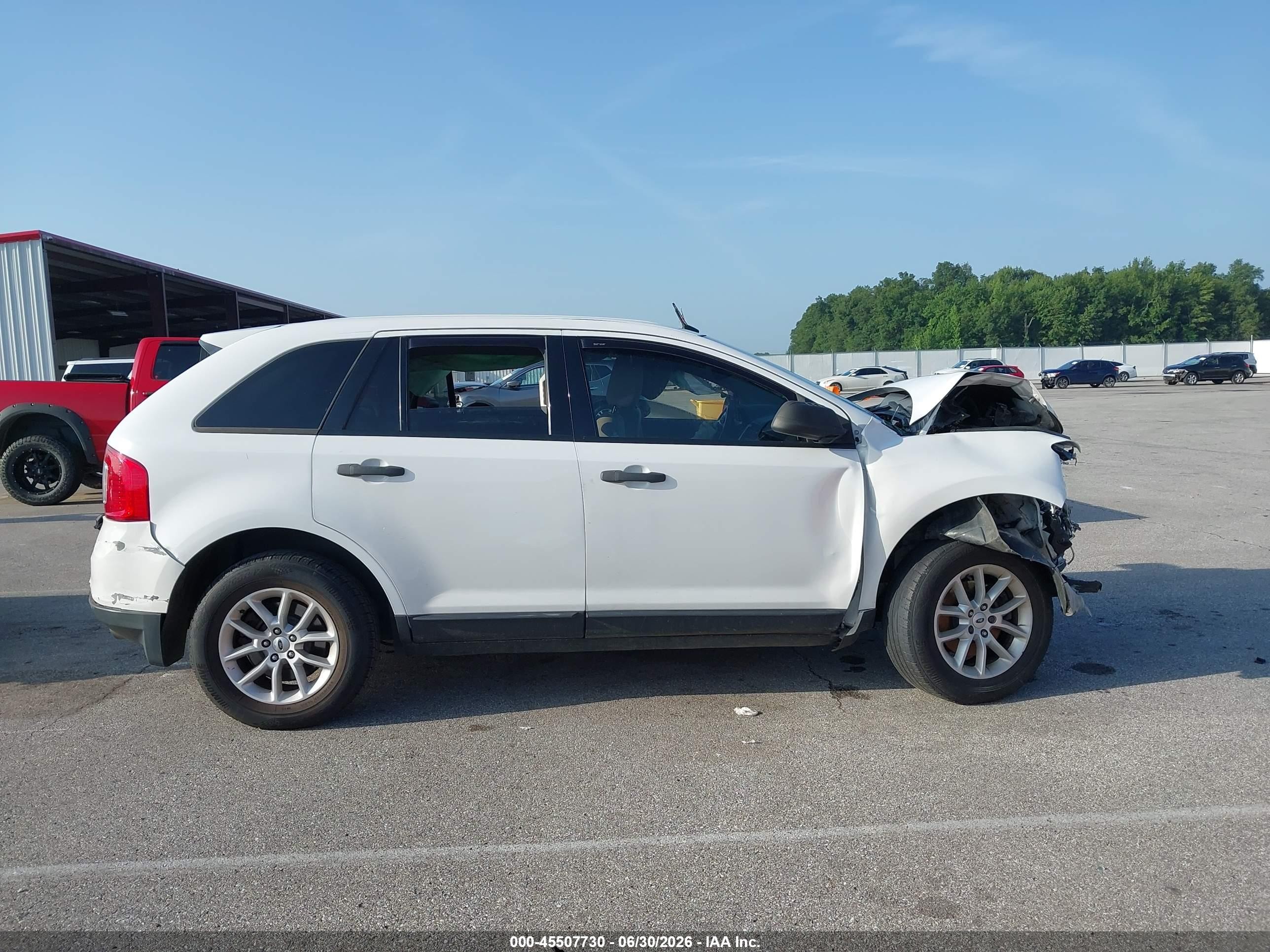 2014 Ford Edge Se White vin: 2FMDK3GC0EBA65820