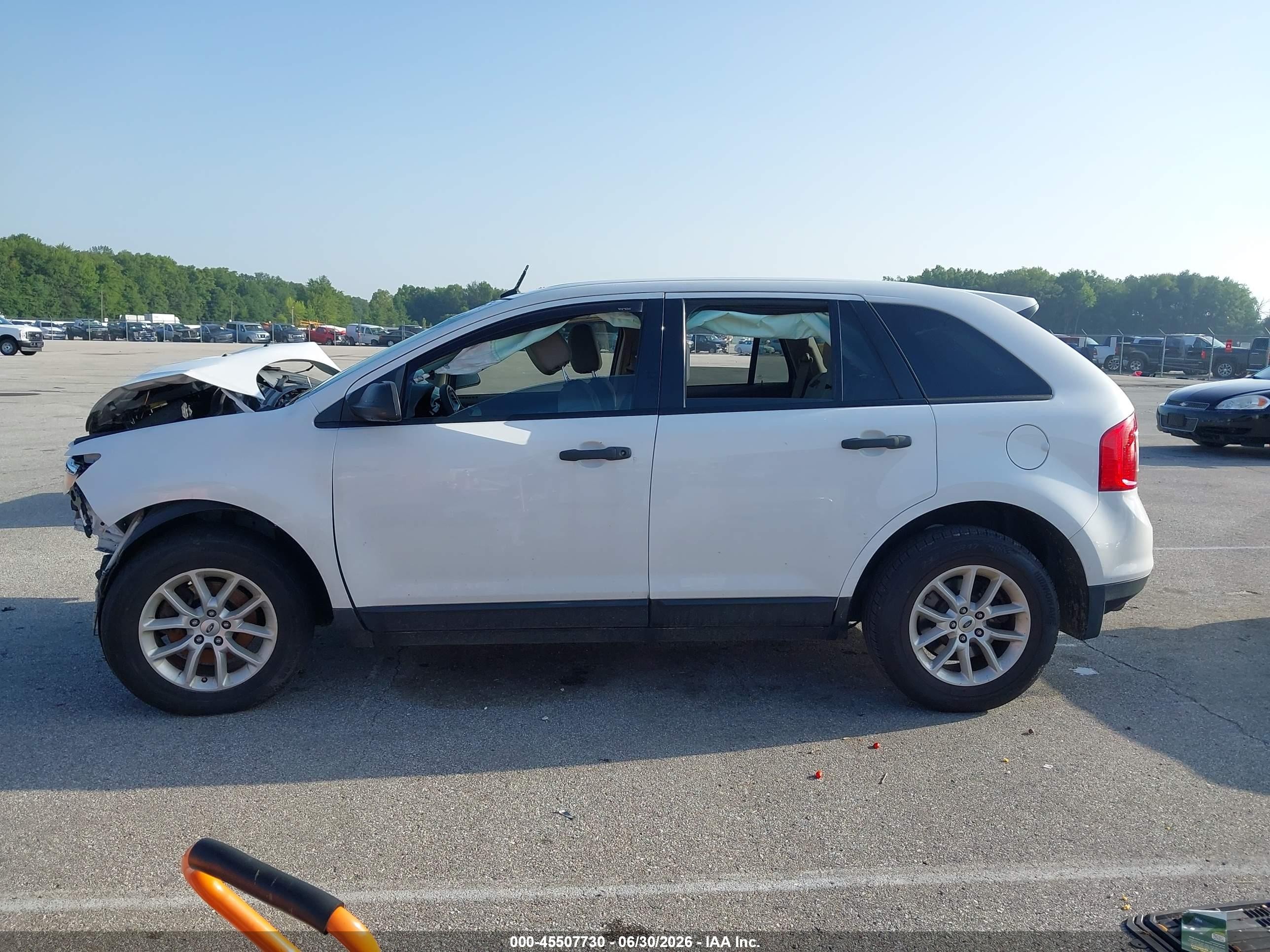 2014 Ford Edge Se White vin: 2FMDK3GC0EBA65820