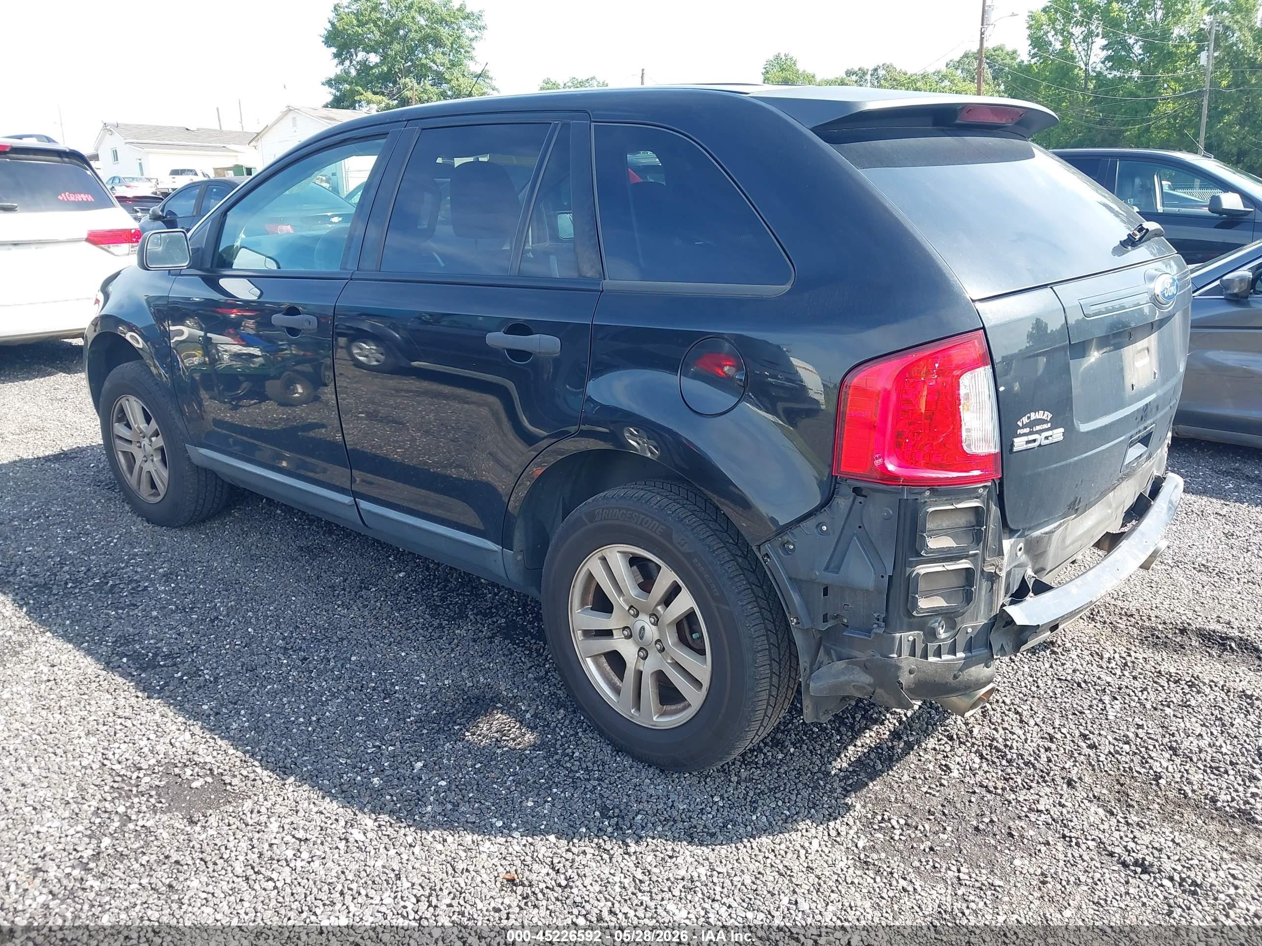 2011 Ford Edge Se Black vin: 2FMDK3GC1BBA98837