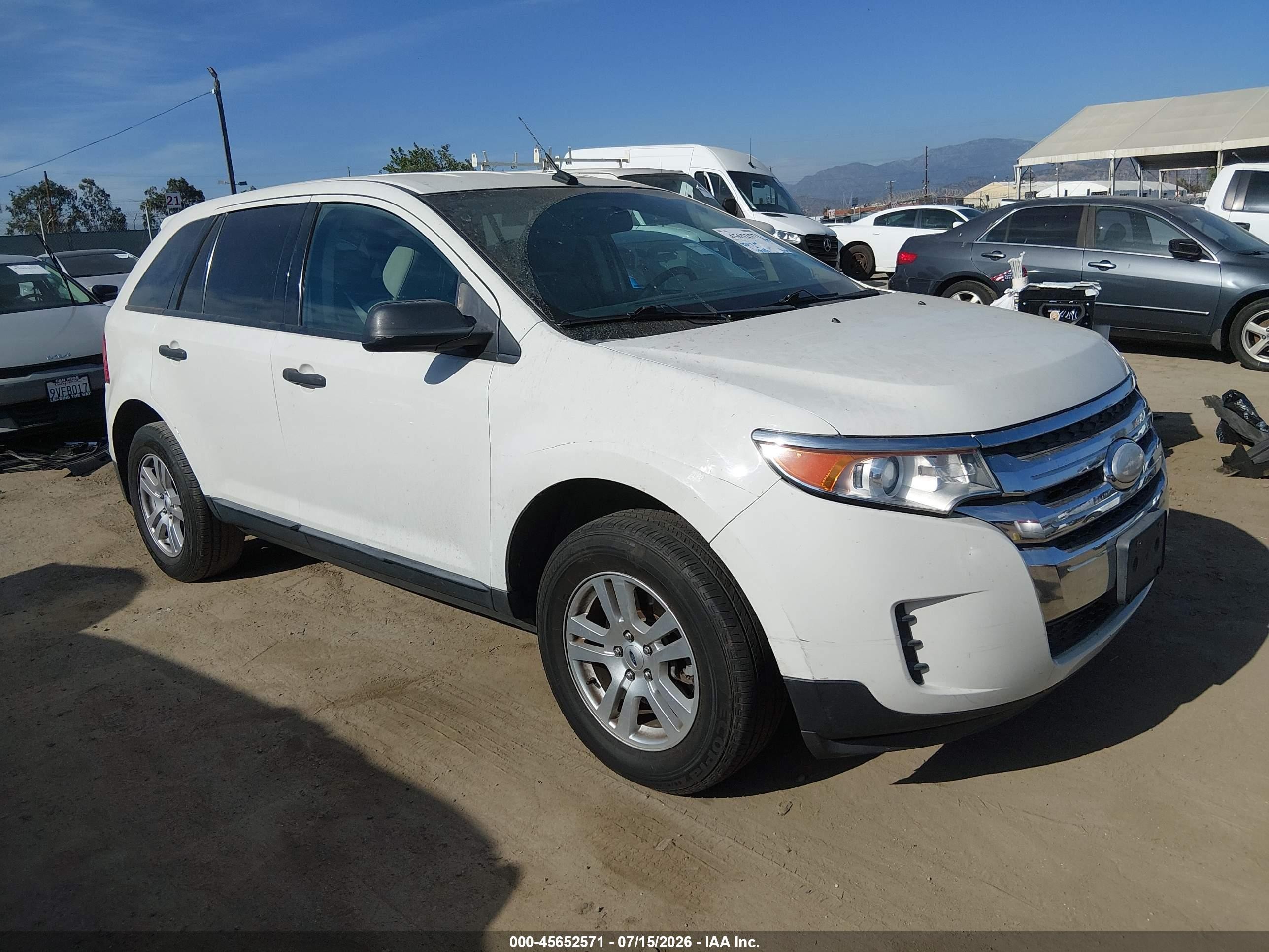 2012 Ford Edge Se White vin: 2FMDK3GC1CBA63491