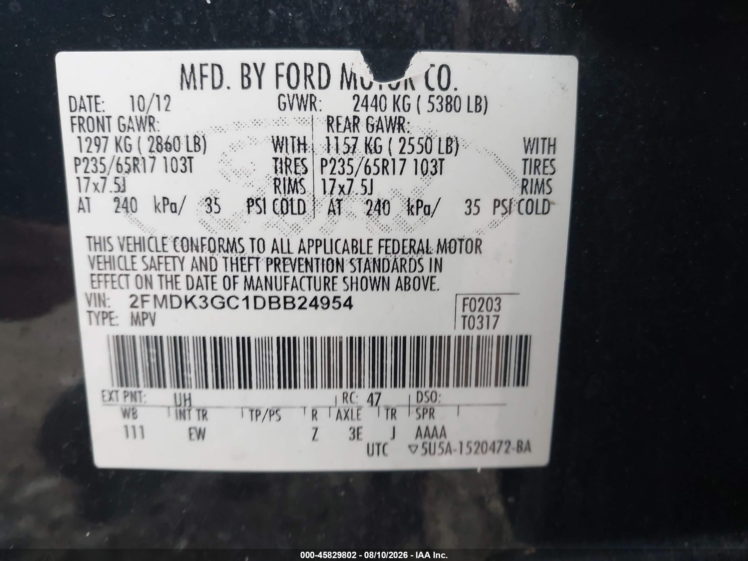2013 Ford Edge Se Black vin: 2FMDK3GC1DBB24954
