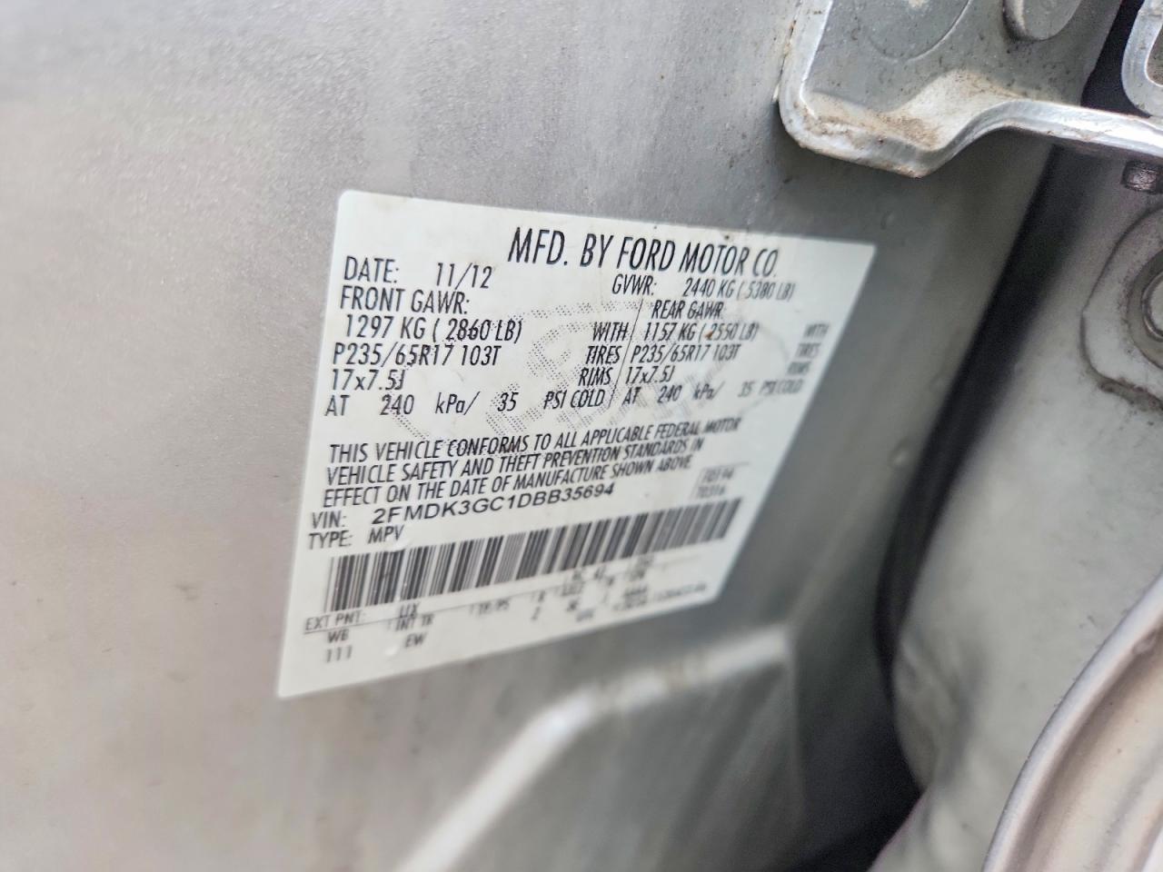 2013 Ford Edge Se Silver vin: 2FMDK3GC1DBB35694