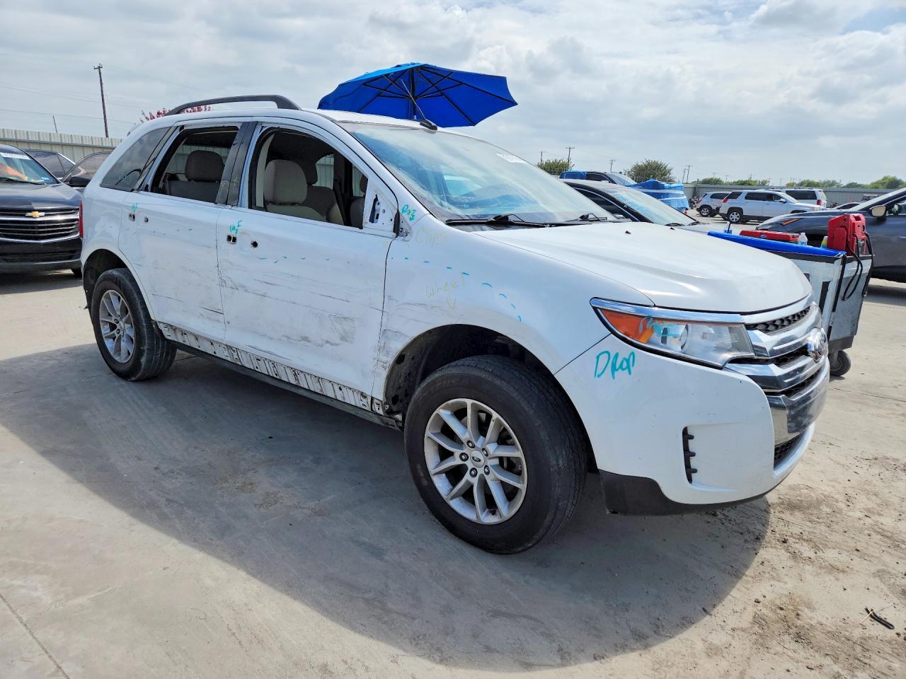 2014 Ford Edge Se Белый vin: 2FMDK3GC1EBB24244