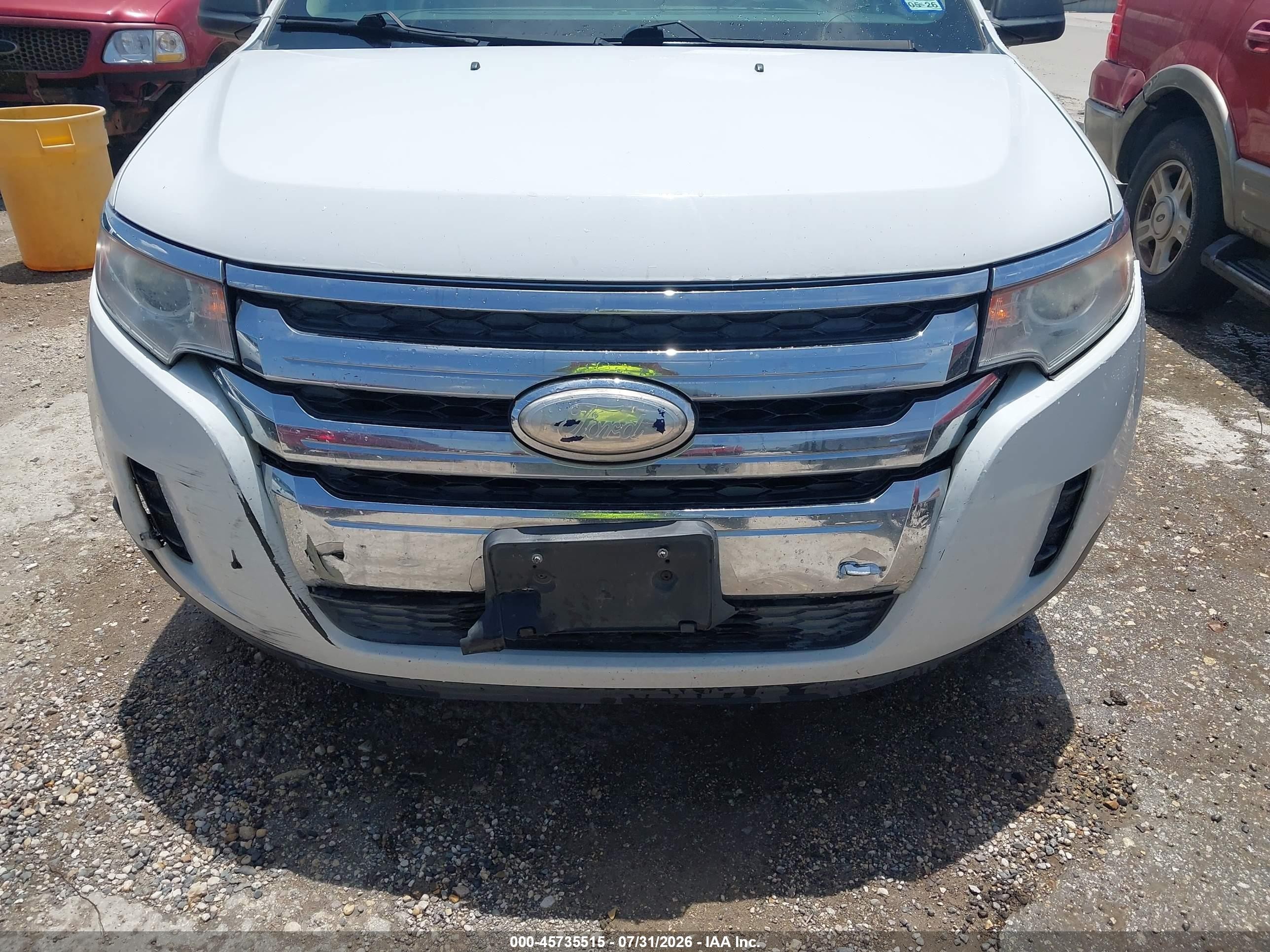 2014 Ford Edge Se White vin: 2FMDK3GC1EBB63786