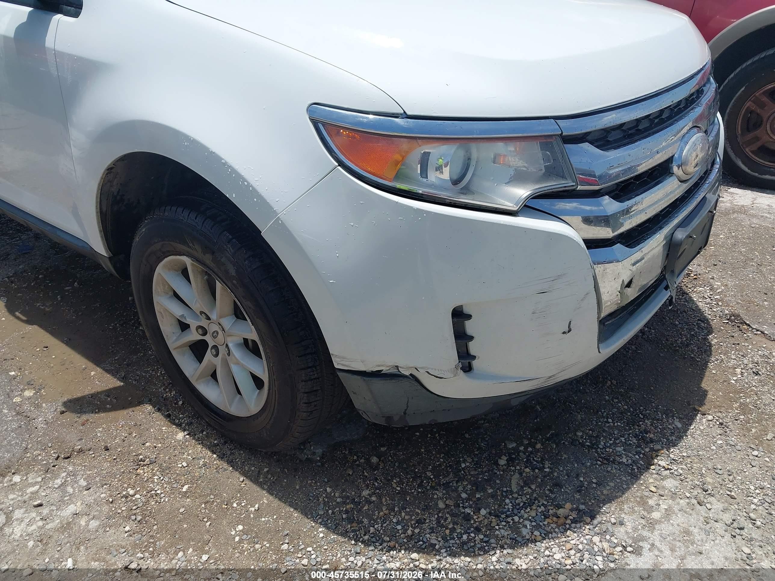 2014 Ford Edge Se White vin: 2FMDK3GC1EBB63786