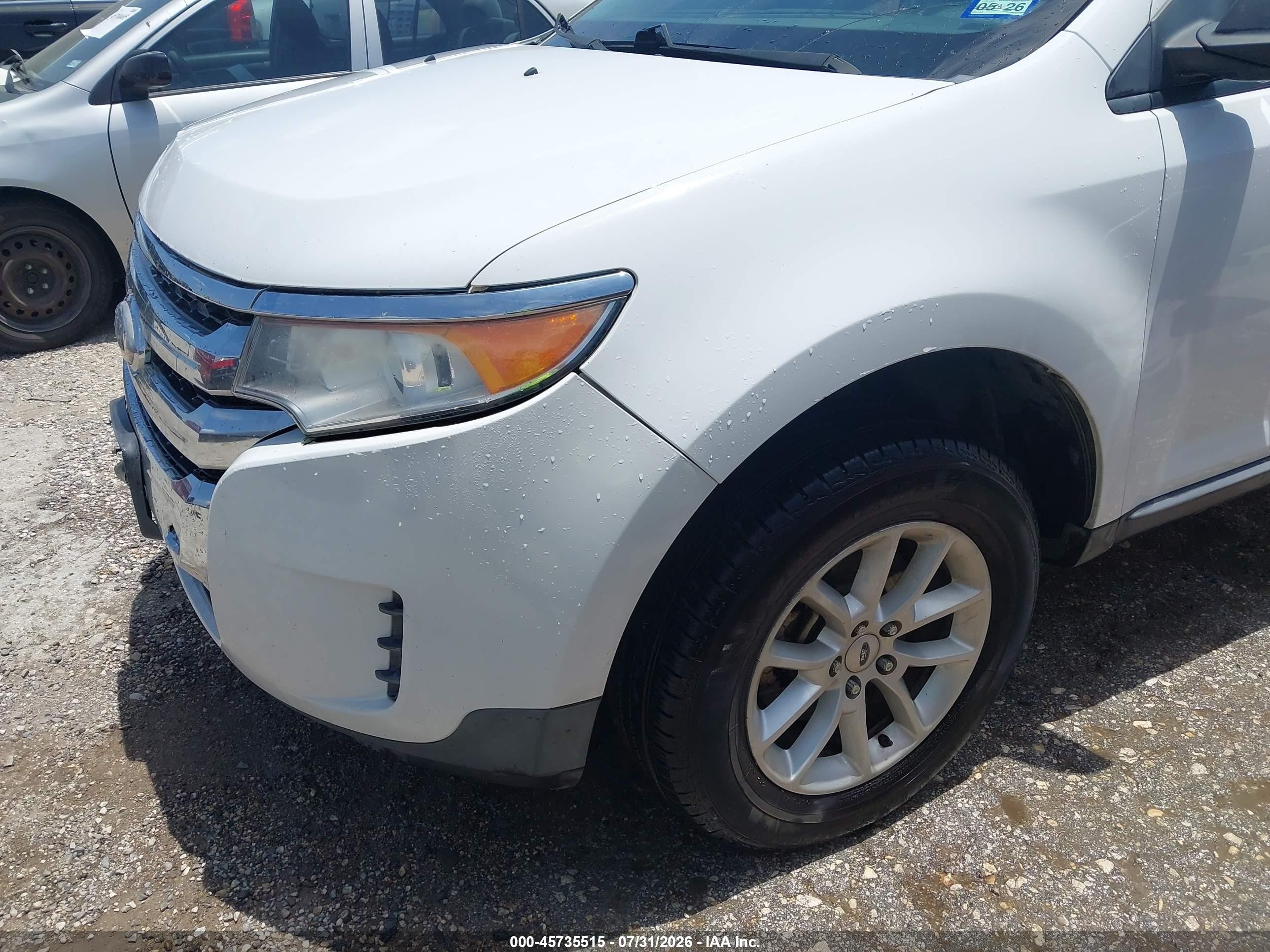 2014 Ford Edge Se White vin: 2FMDK3GC1EBB63786