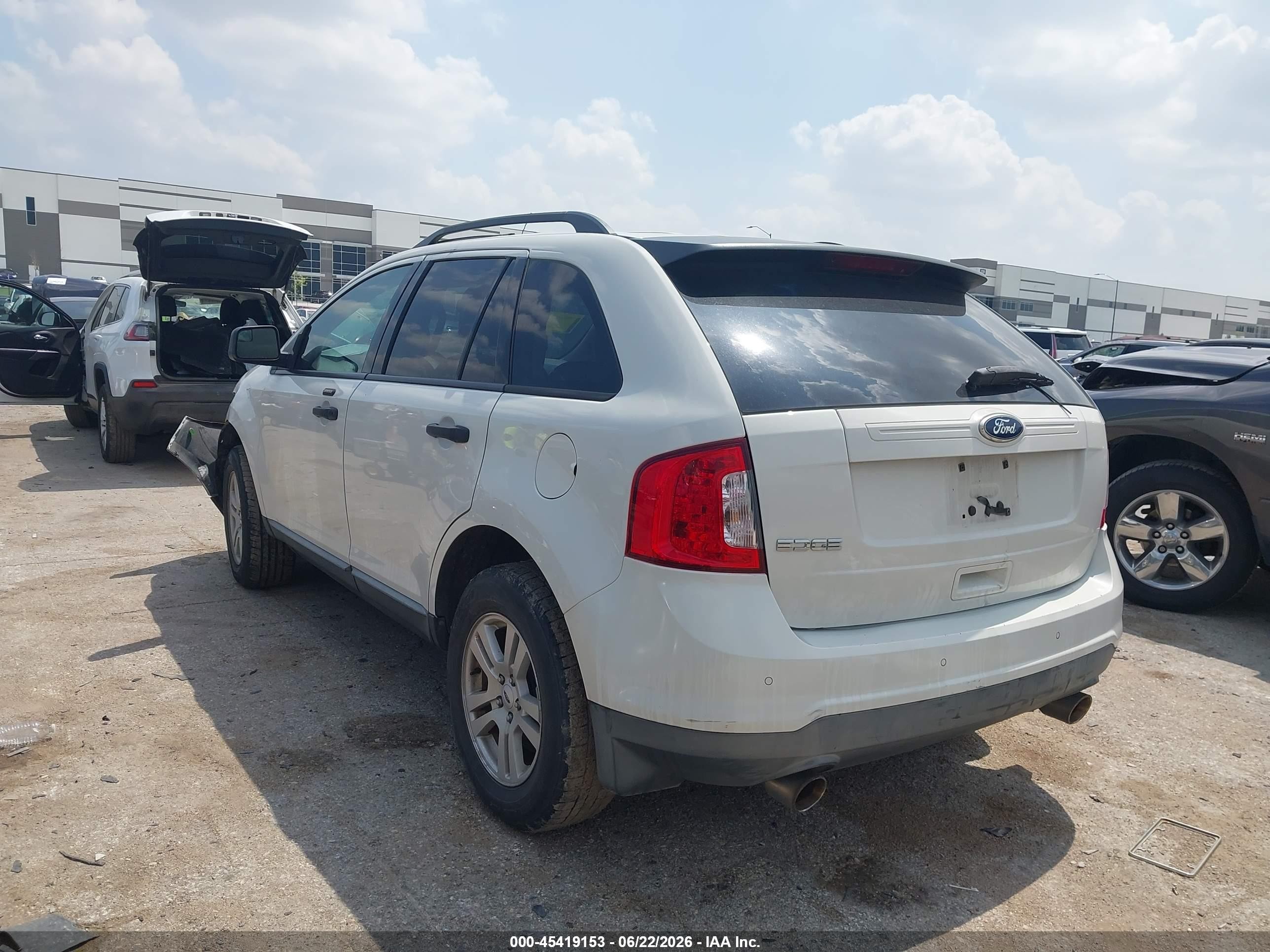 2011 Ford Edge Se White vin: 2FMDK3GC2BBA33950