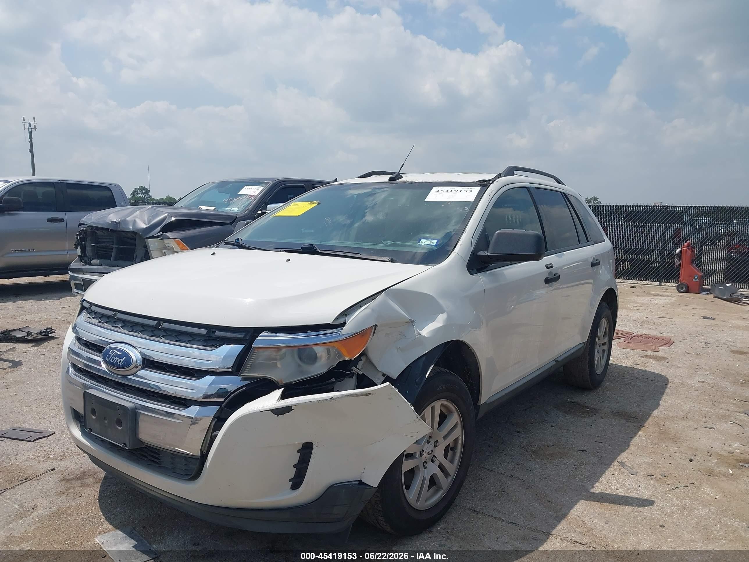 2011 Ford Edge Se White vin: 2FMDK3GC2BBA33950