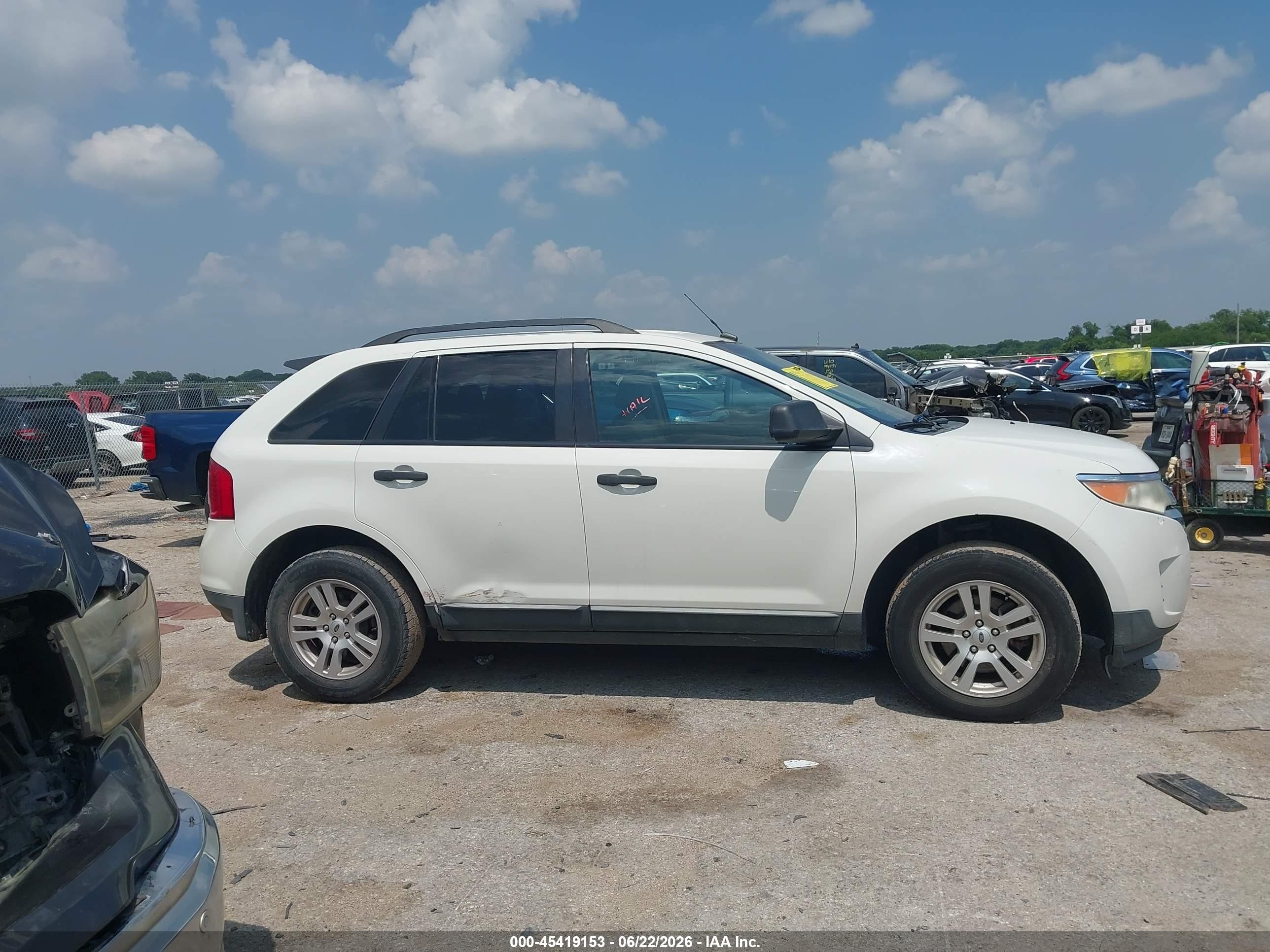 2011 Ford Edge Se White vin: 2FMDK3GC2BBA33950
