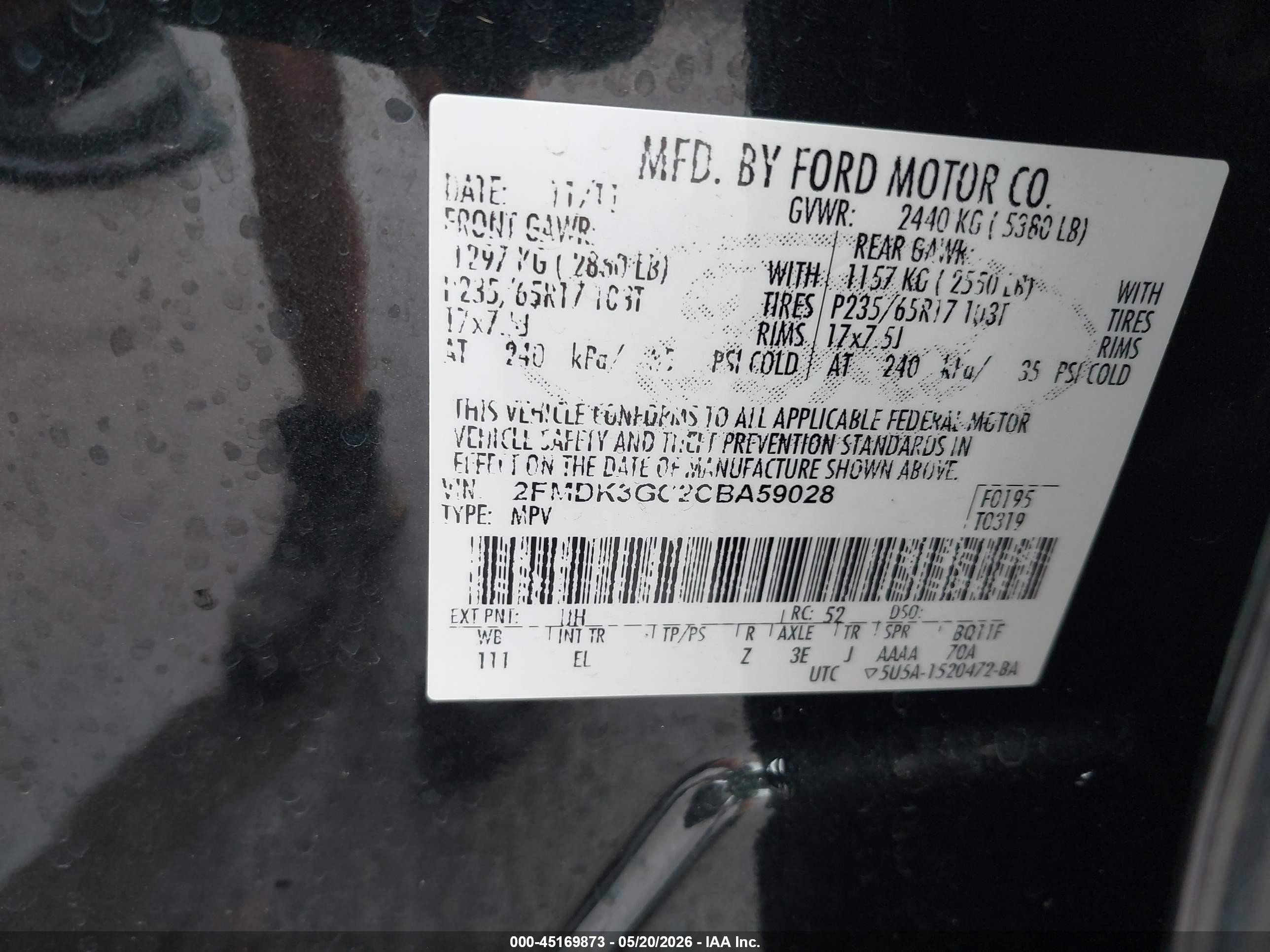 2012 Ford Edge Se Black vin: 2FMDK3GC2CBA59028