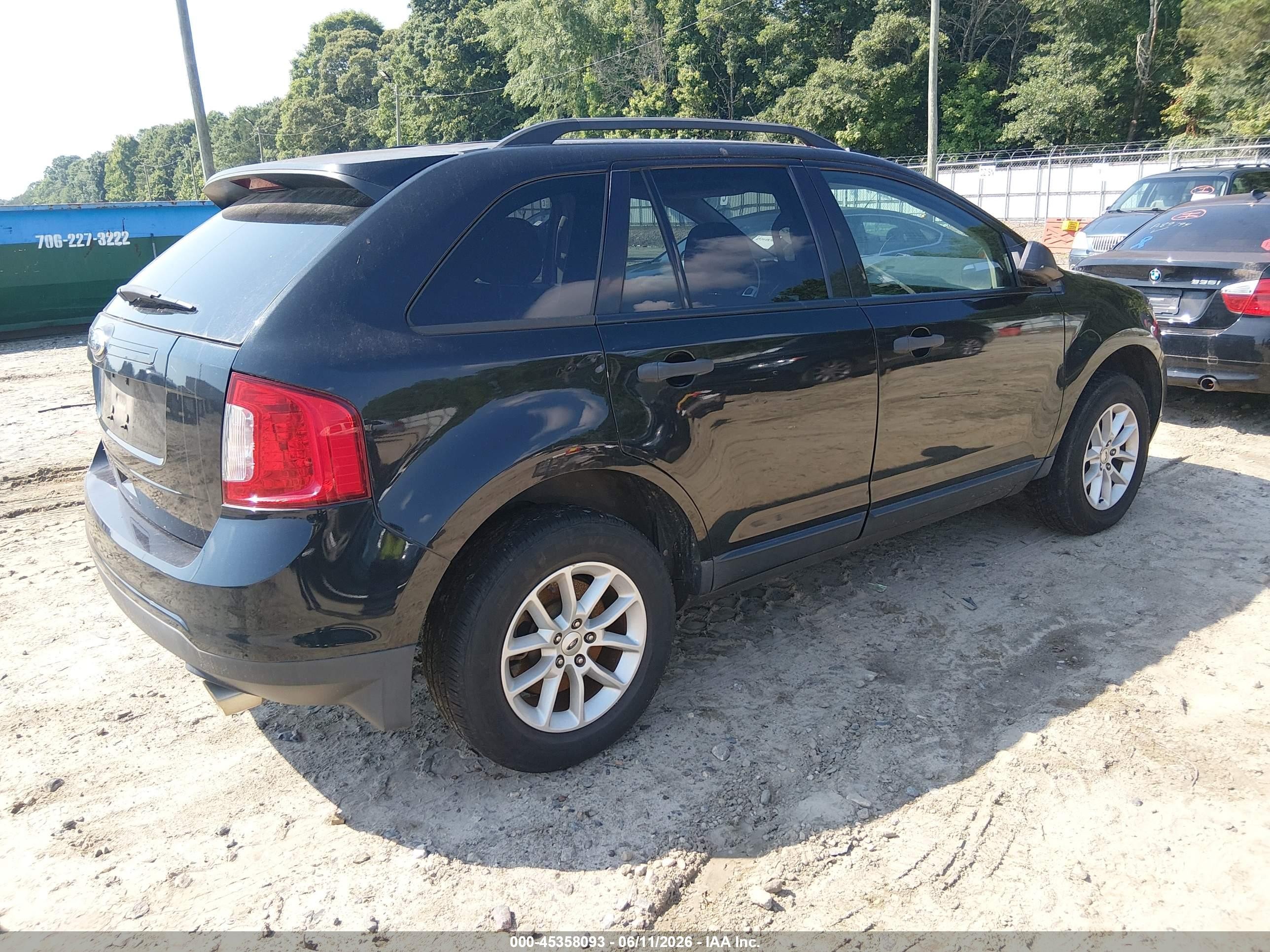 2013 Ford Edge Se Black vin: 2FMDK3GC2DBC66830