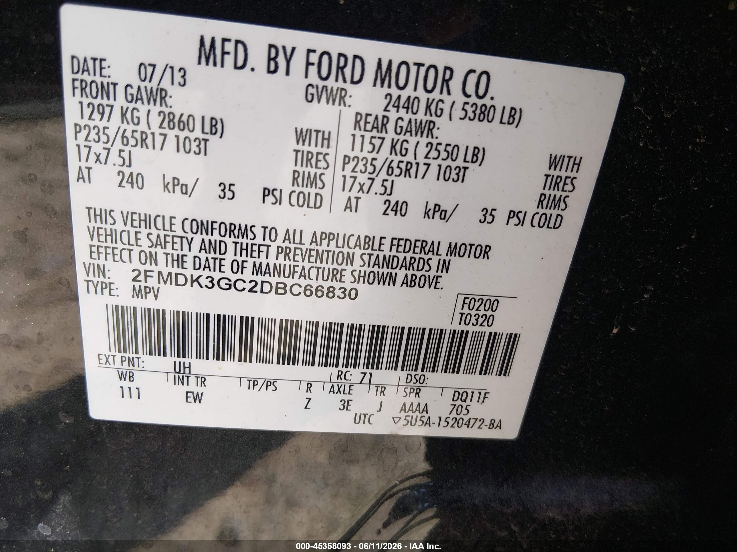 2013 Ford Edge Se Black vin: 2FMDK3GC2DBC66830