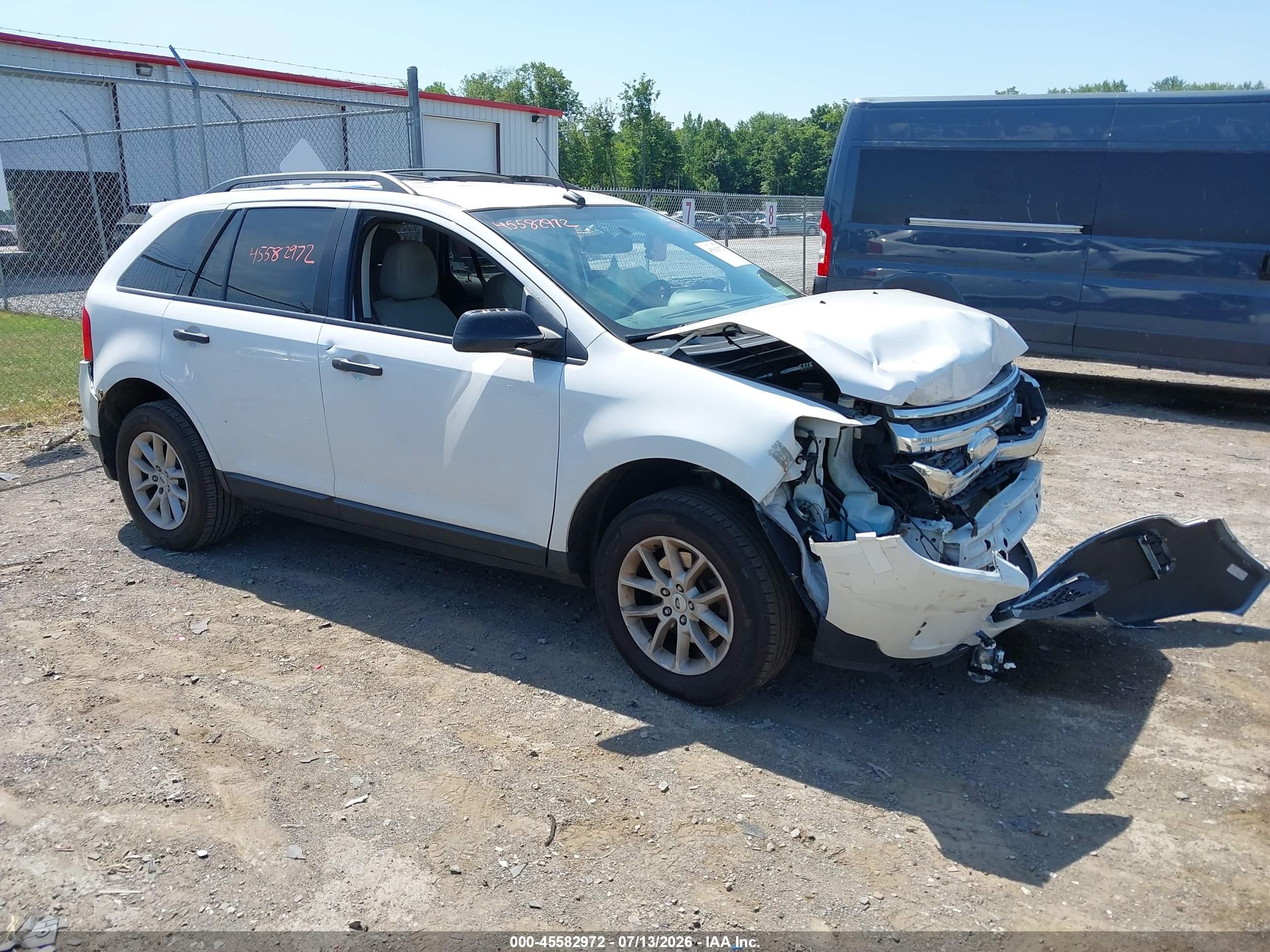 2014 Ford Edge Se White vin: 2FMDK3GC2EBA58674