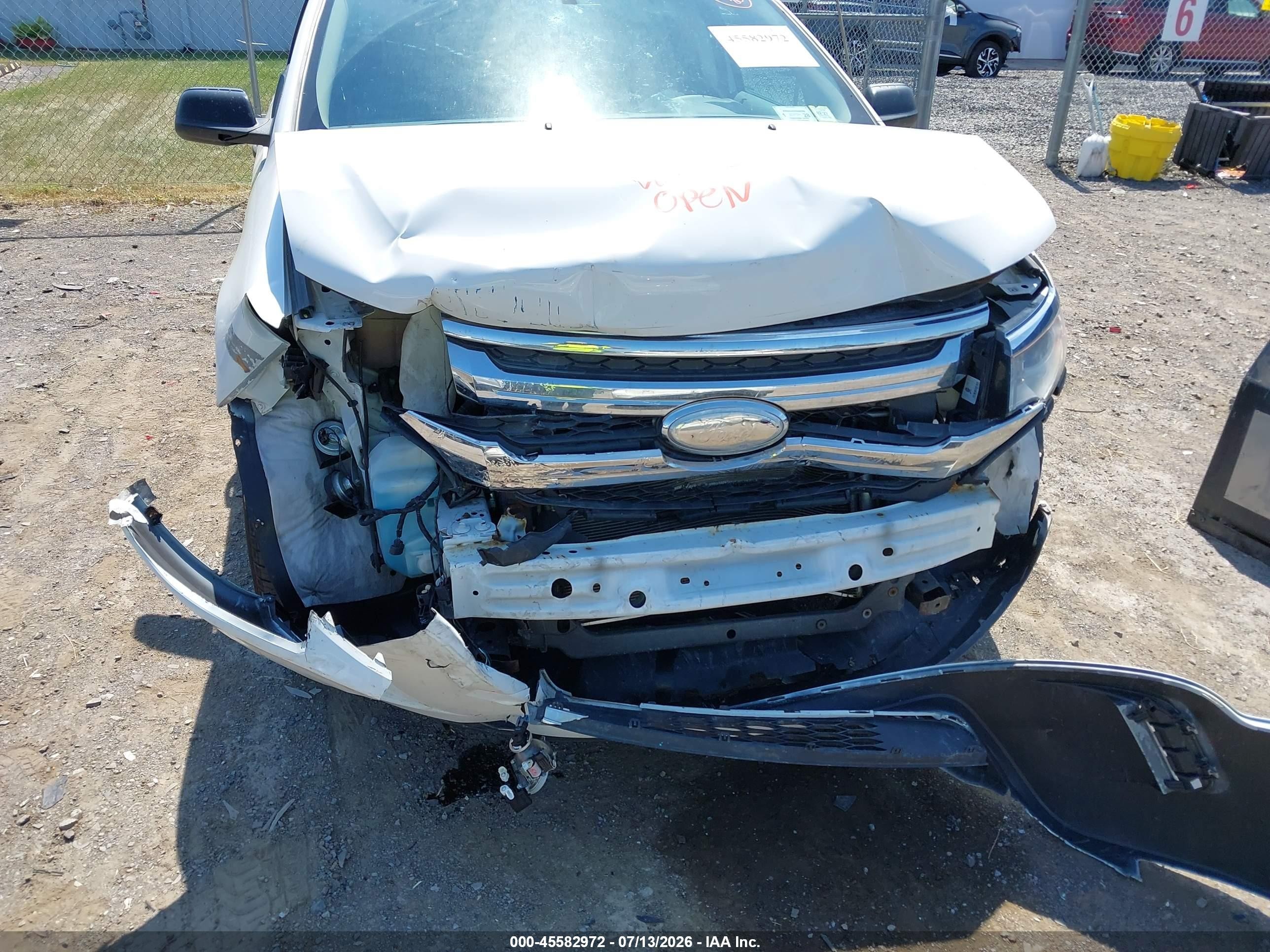 2014 Ford Edge Se White vin: 2FMDK3GC2EBA58674