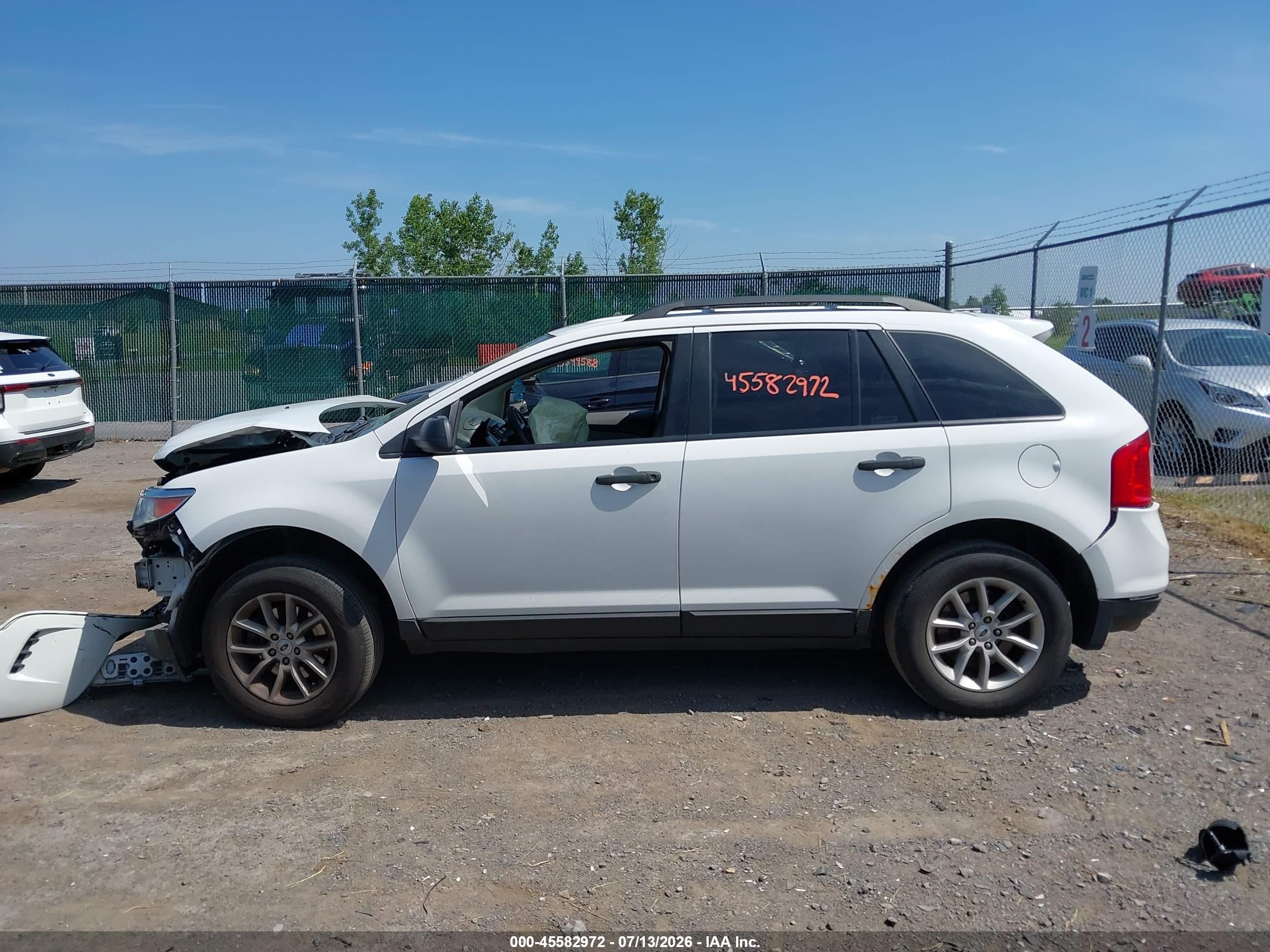 2014 Ford Edge Se White vin: 2FMDK3GC2EBA58674
