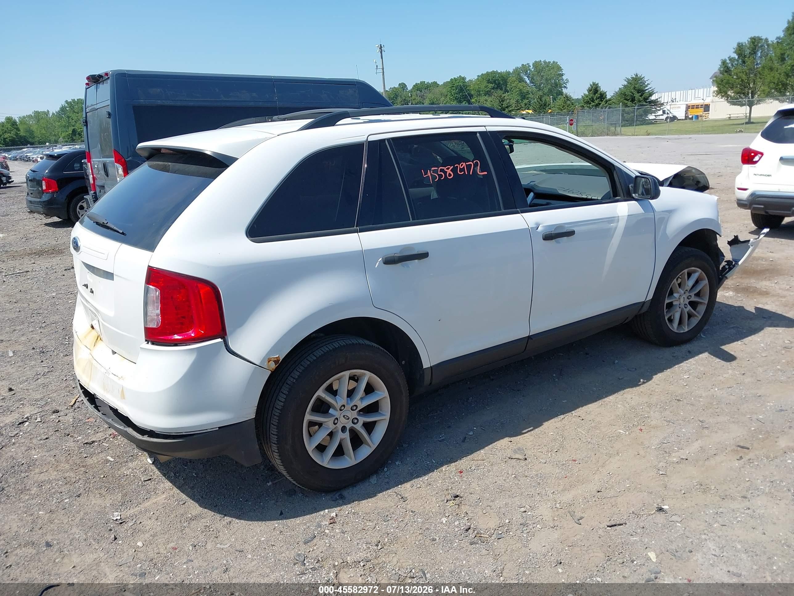 2014 Ford Edge Se White vin: 2FMDK3GC2EBA58674