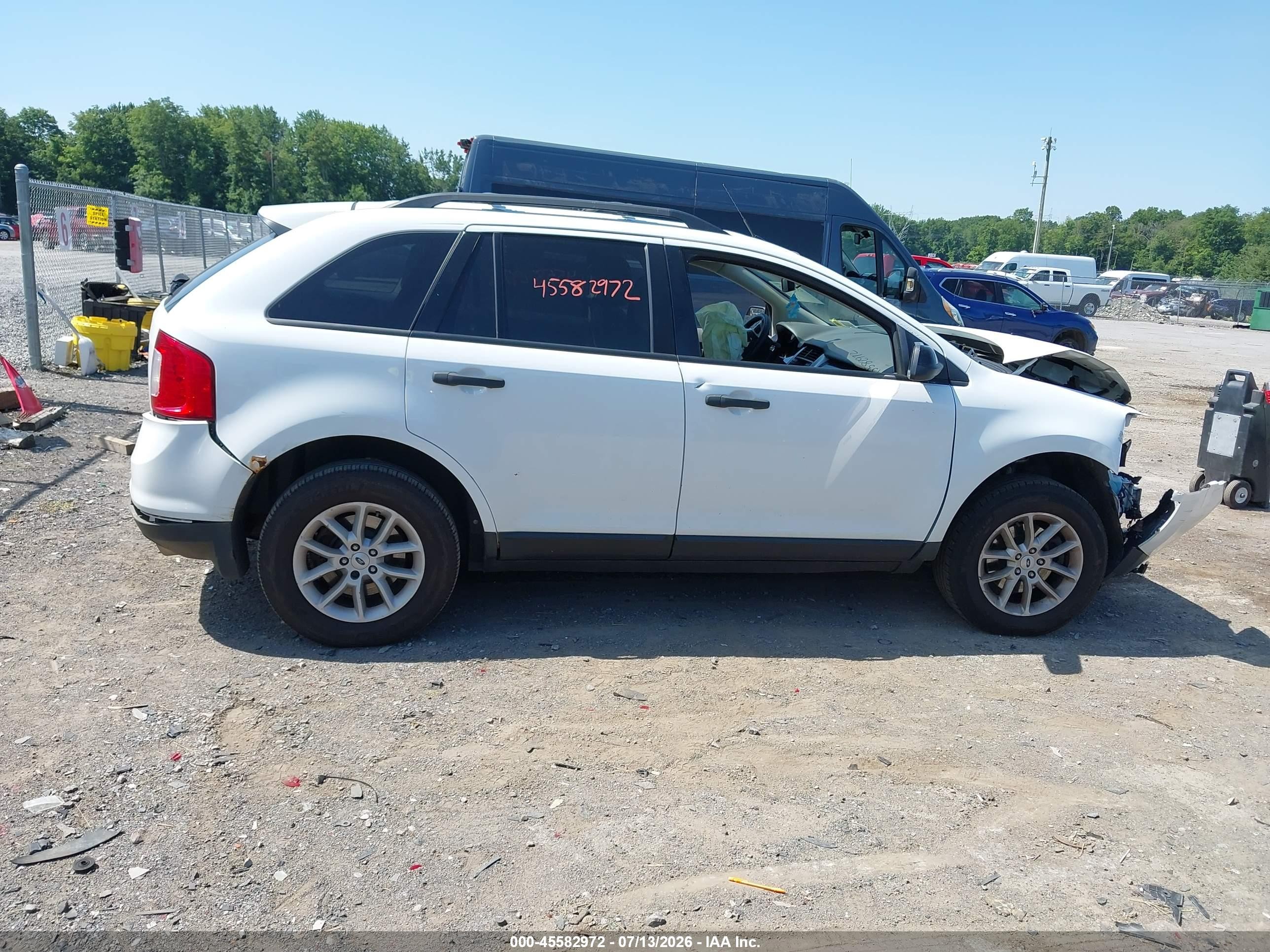 2014 Ford Edge Se White vin: 2FMDK3GC2EBA58674