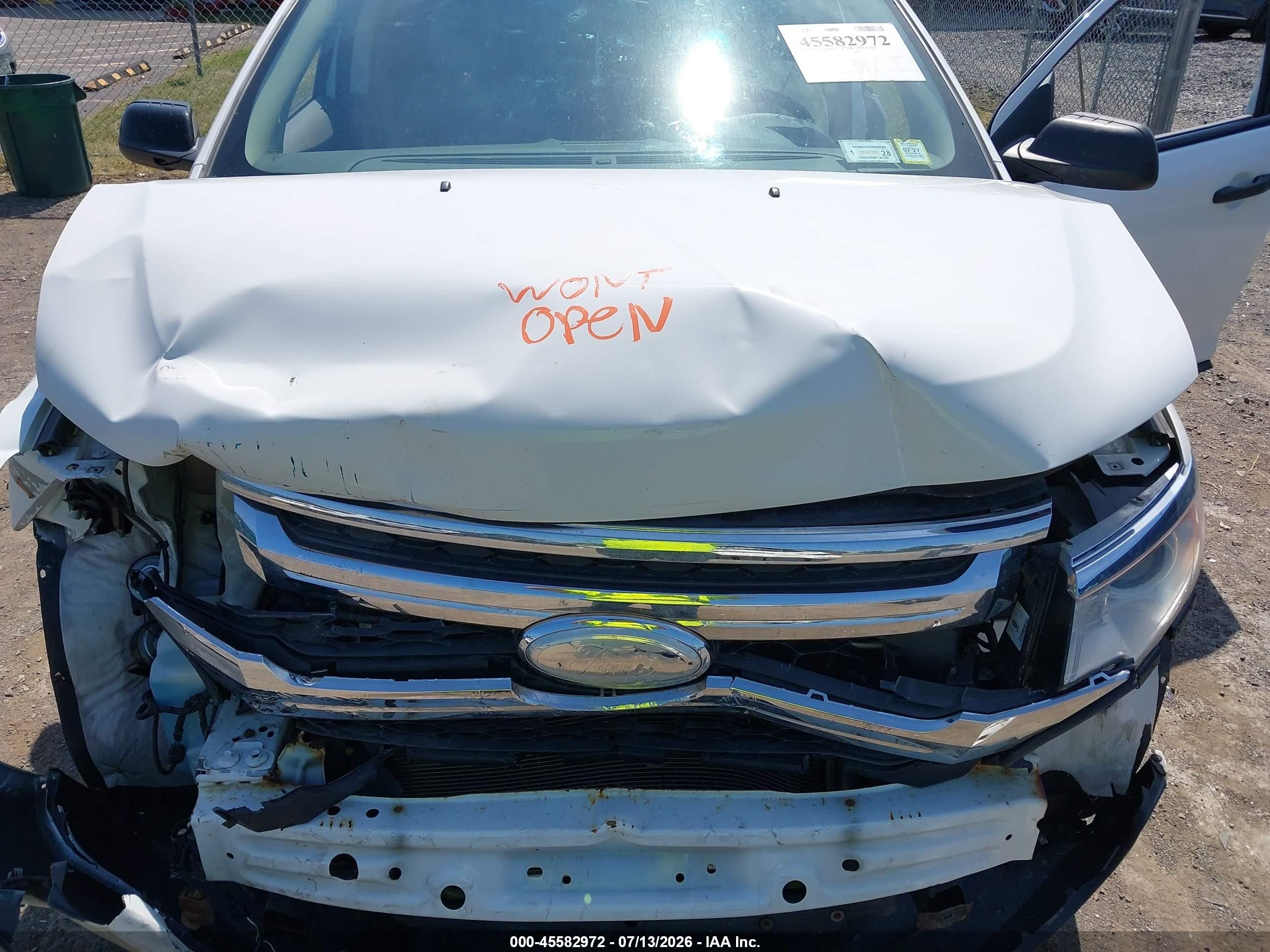 2014 Ford Edge Se White vin: 2FMDK3GC2EBA58674