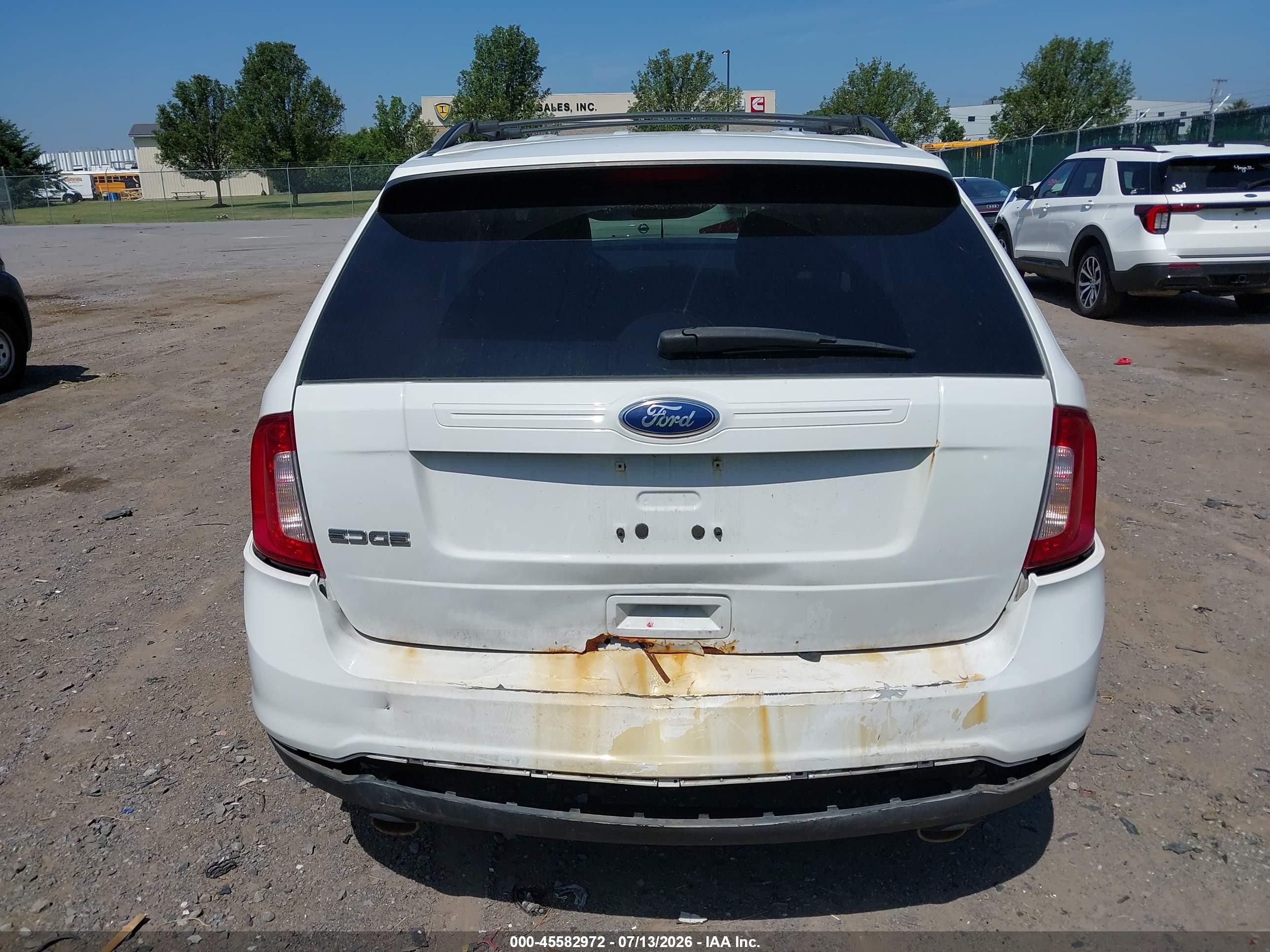 2014 Ford Edge Se White vin: 2FMDK3GC2EBA58674