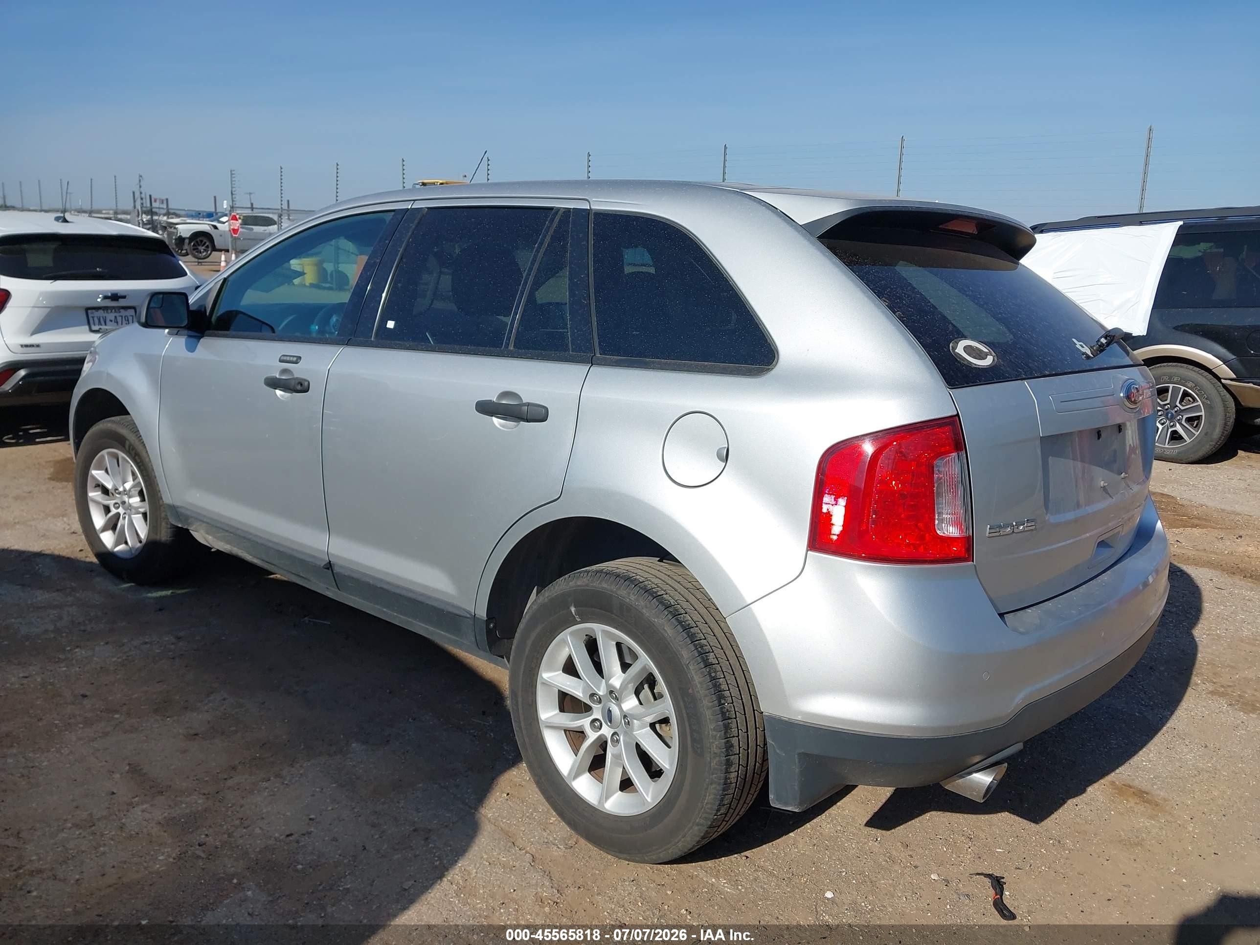 2014 Ford Edge Se Silver vin: 2FMDK3GC2EBA82800