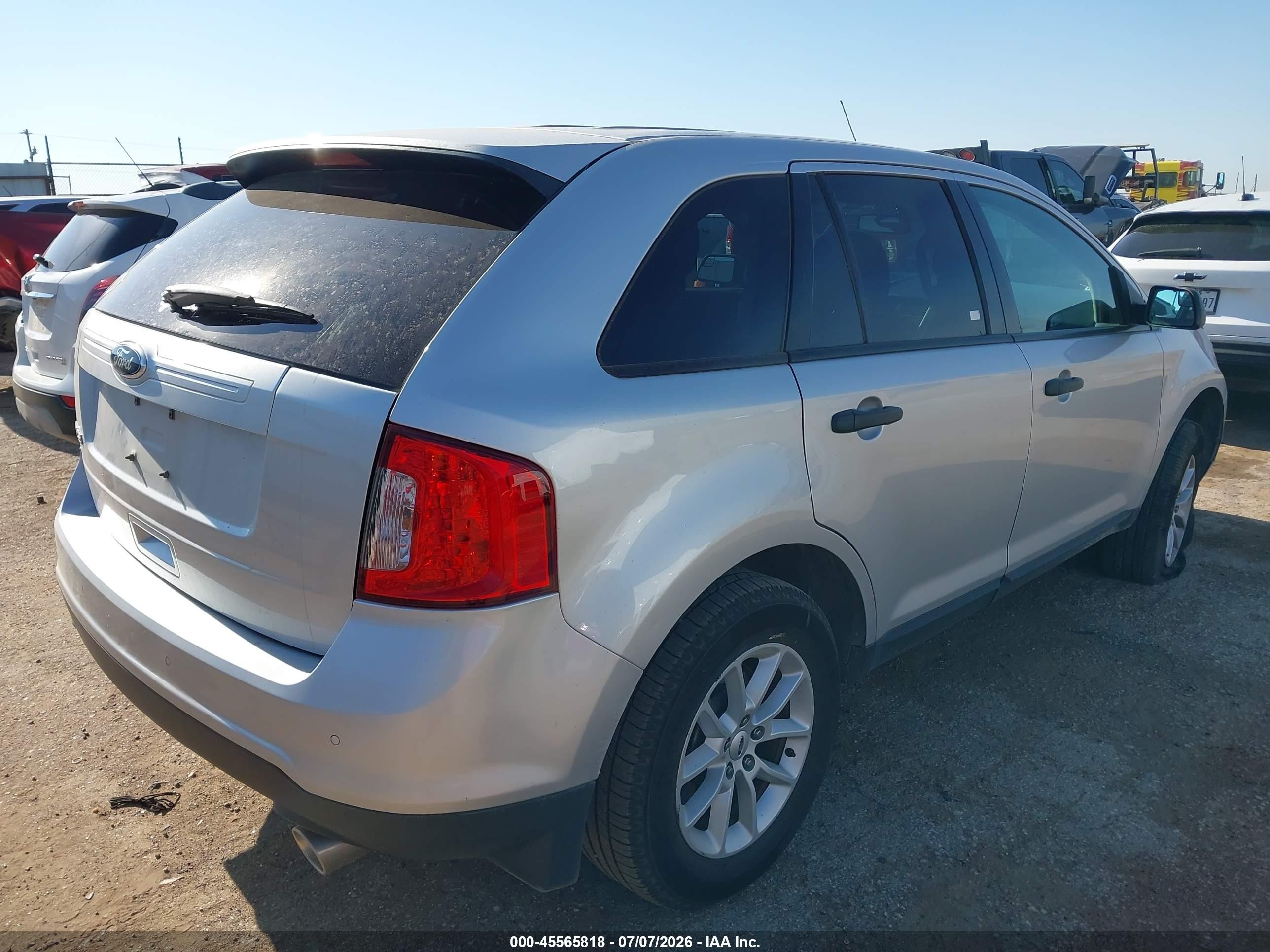 2014 Ford Edge Se Silver vin: 2FMDK3GC2EBA82800