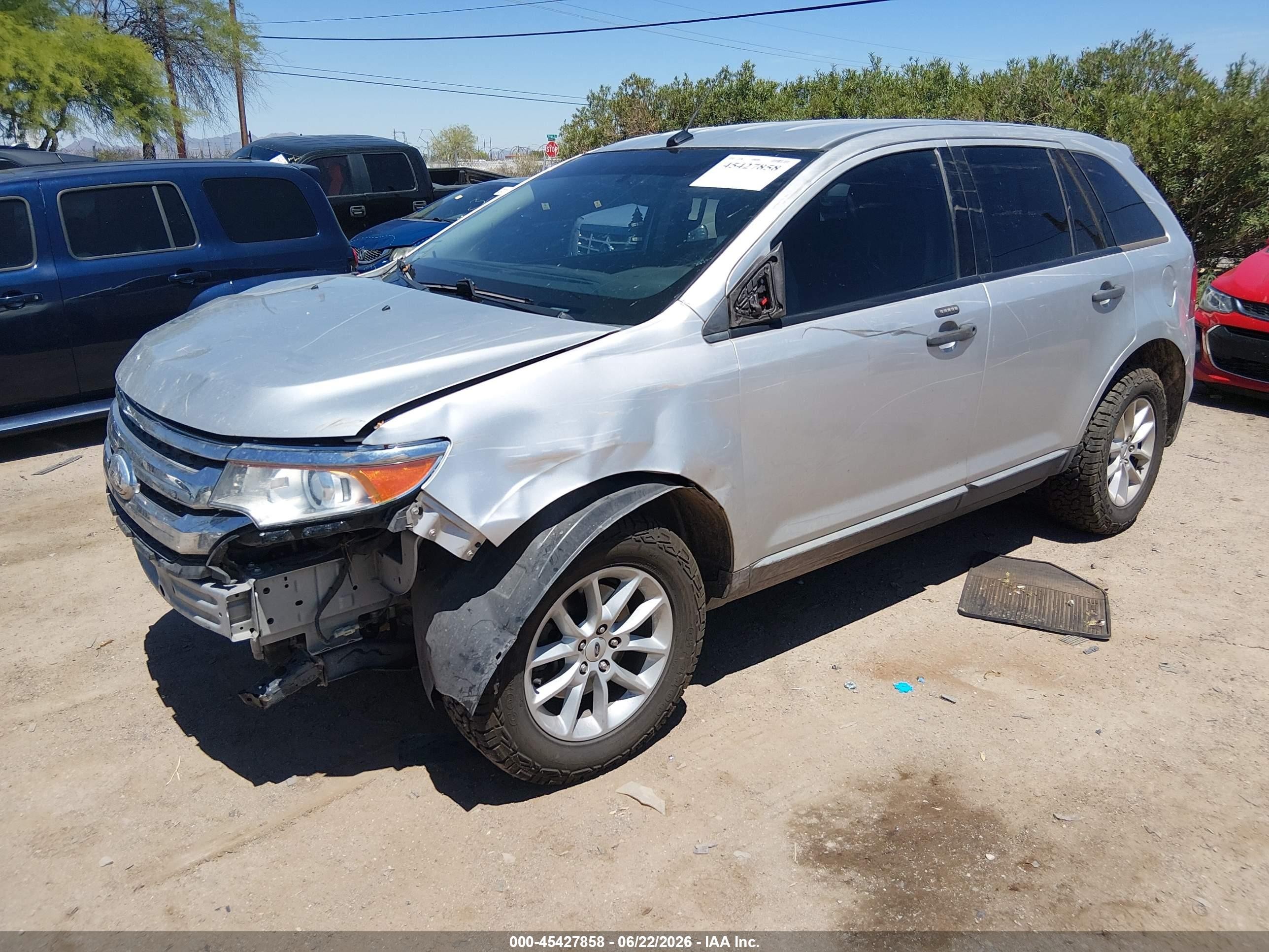 2014 Ford Edge Se Silver vin: 2FMDK3GC2EBB30604